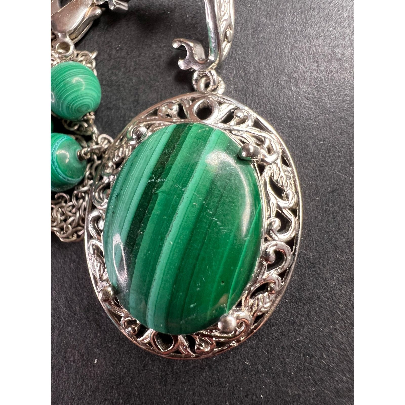 Other Karis African malachite 18 inch necklace in platinum bond Size ONE SIZE - 4 Thumbnail