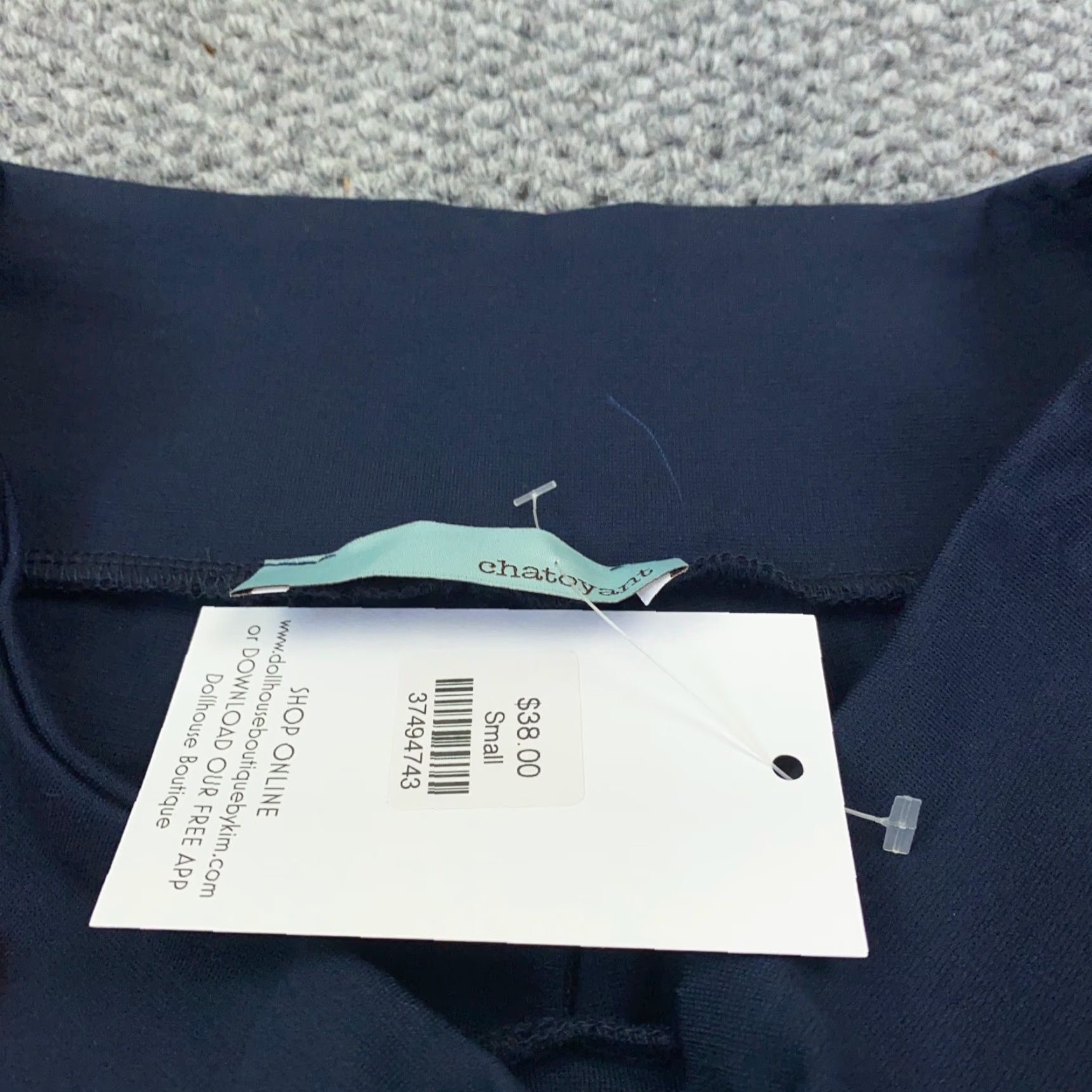 Vintage Chatoyant Womens Leggings Small Blue Mid Rise Pockets Stretch Size 28" / US 6 / IT 42 - 5 Thumbnail