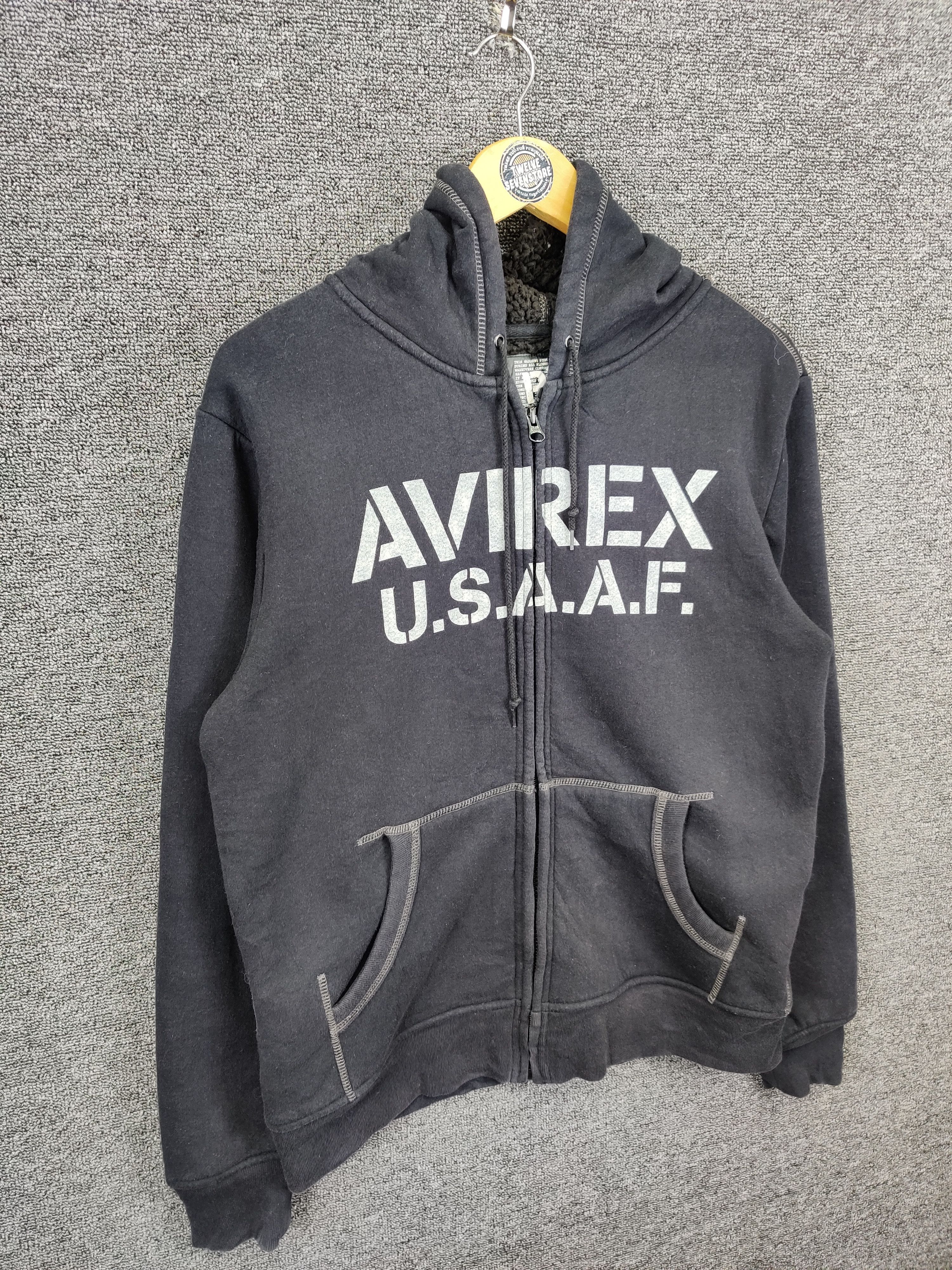 Avirex Vintage Avirex USAAF Shearling Zipper Hoodie Size US L / EU 52-54 / 3 - 5 Thumbnail