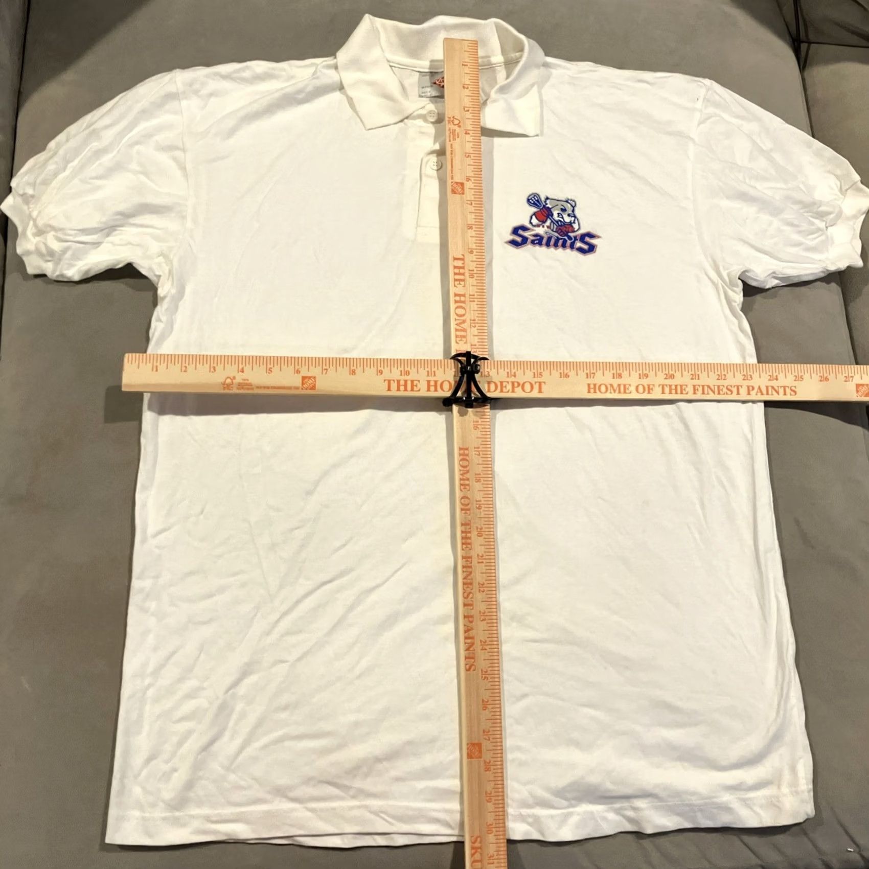 Vintage VINTAGE WOW RARE V Sport NEW YORK SAINTS Indoor Lacrosse League Golf Polo XL White Men Short Sleeve XL Size US XL / EU 56 / 4 - 4 Thumbnail
