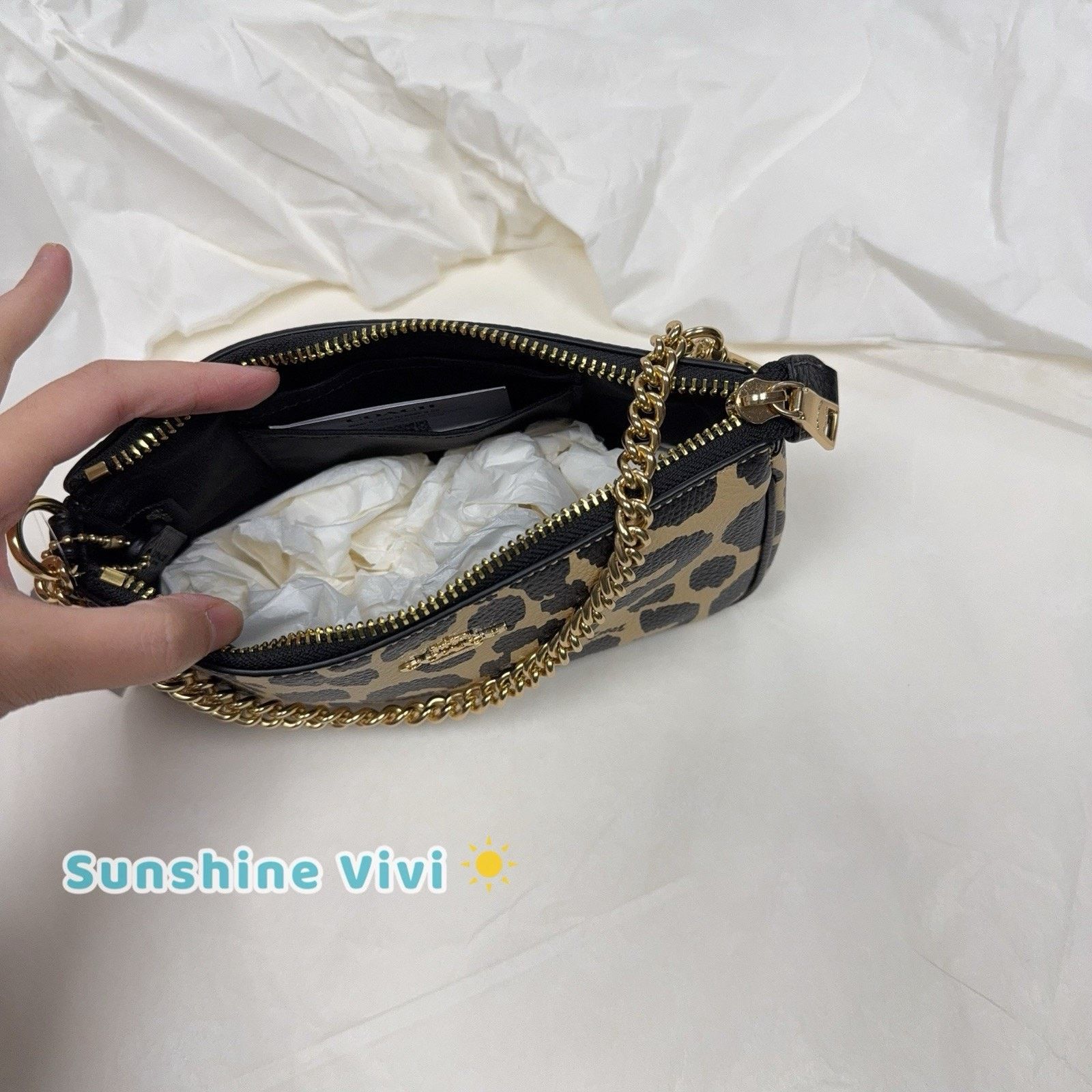 Coach NWT Coach Nolita 19 Shoulder Bag Leopard CBM66 Gold/Leopard Size ONE SIZE - 4 Thumbnail