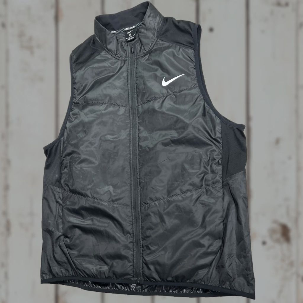 Nike Nike Running Vest Men's XL Polyfill Light 922457-010 Black Full Zip Lightweight Size US XL / EU 56 / 4 - 1 Thumbnail