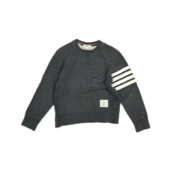 Thom Browne Thom Browne Classic Four-Bar Pullover Sweatshirt Size US M / EU 48-50 / 2 - 1 Thumbnail