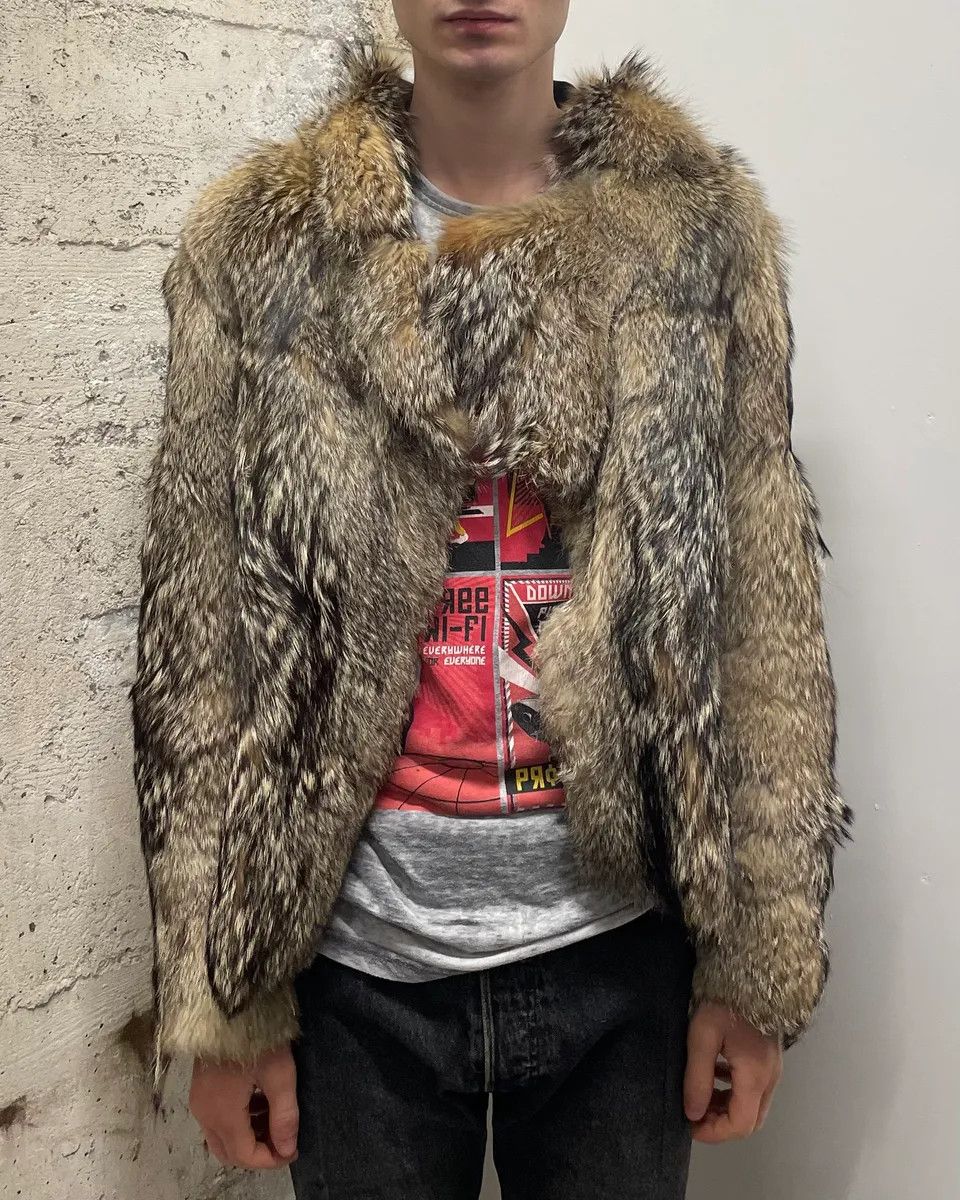 Just Cavalli AW2005 Cavalli Fox Fur Asymmetrical Leather Jacket Size XS / US 0-2 / IT 36-38 - 5 Thumbnail