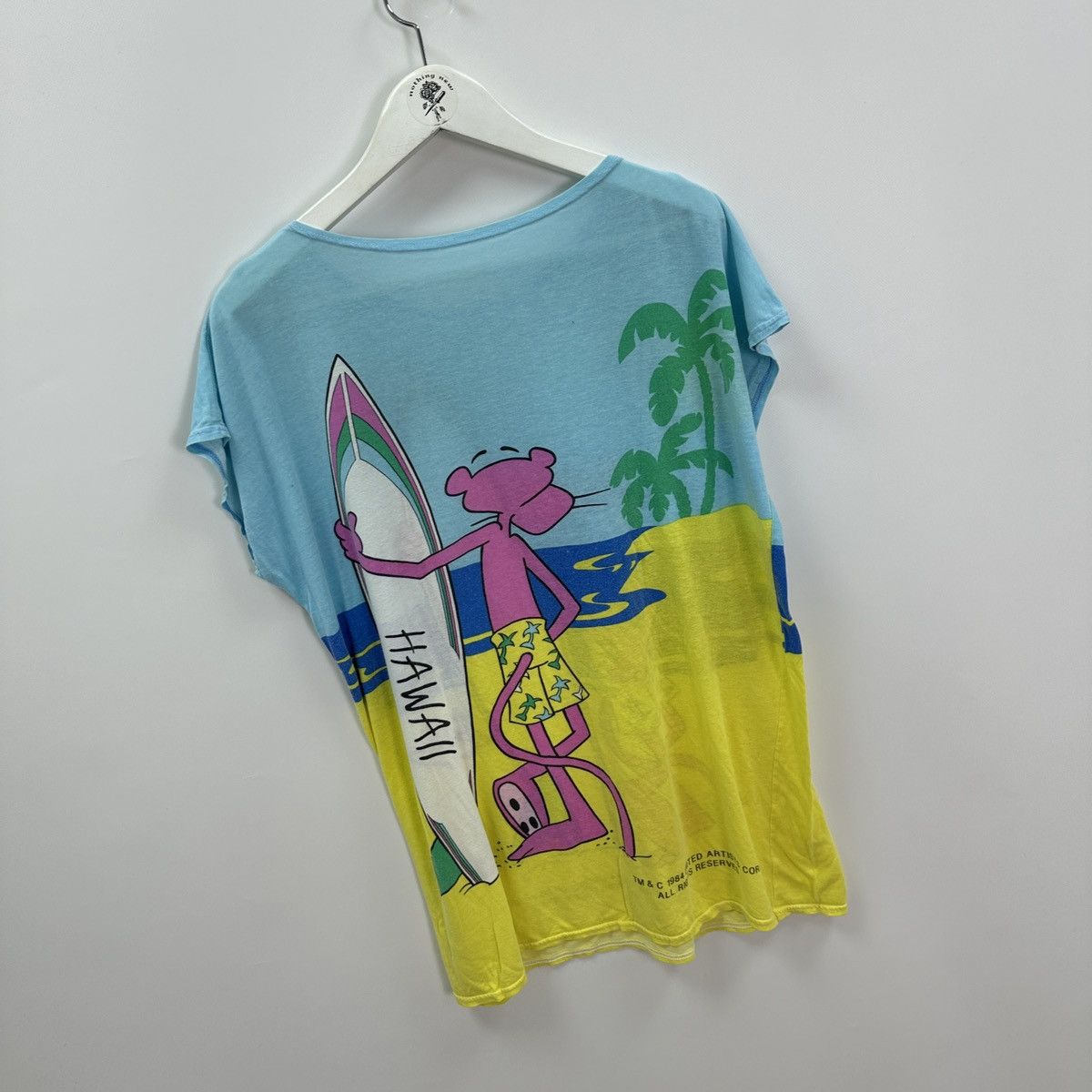 Vintage Vintage 80s Pink Panther Tank Top Hawaii Beach 1984 y2k hype Size S / US 4 / IT 40 - 2 Thumbnail