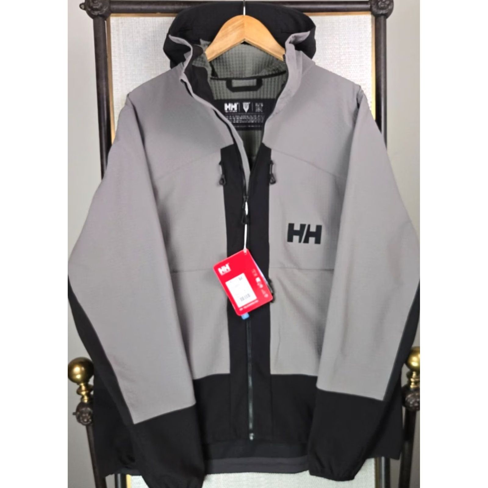 Helly Hansen Helly Hansen Jacket XL Black Hooded Softshell Full Zip RECCO Grid Fleece Lined Men’s Winter Ski Coat Parka Size US XL / EU 56 / 4 - 7 Thumbnail