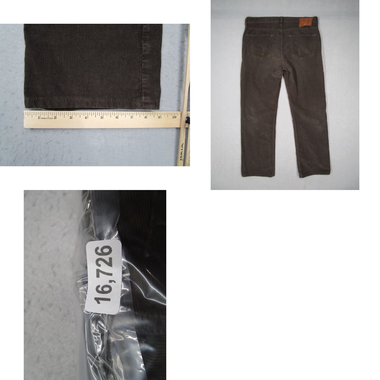 Citizens Of Humanity Citizens of Humanity Pants Mens 34 Sid Straight Brown Corduroy Casual Work 34x29 Size US 34 / EU 50 - 9 Thumbnail