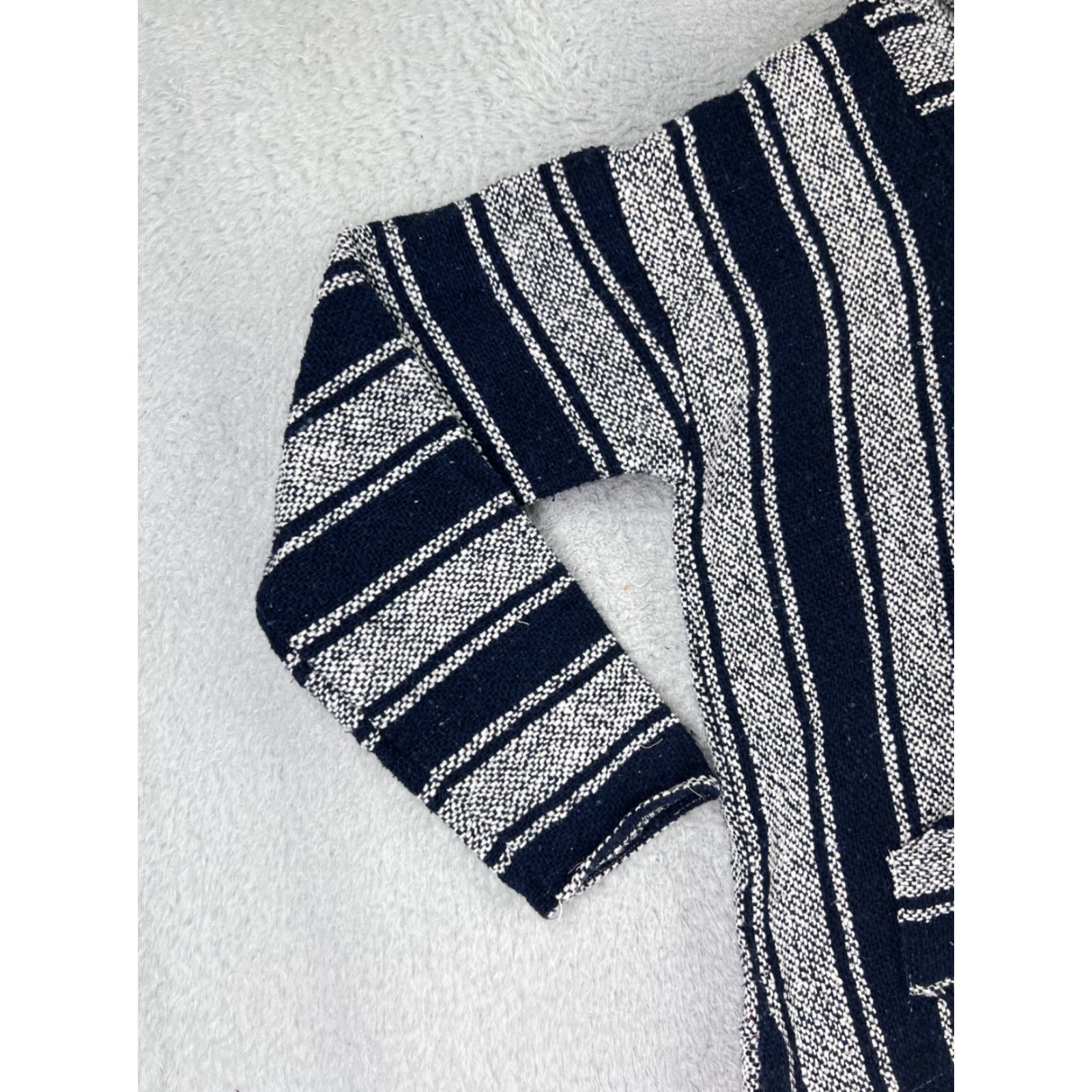 Vintage Echo Naturals Baja Hoodie Mens L Blue Acrylic Striped Jersey Pullover Hooded Sweatshirt Size US L / EU 52-54 / 3 - 5 Thumbnail