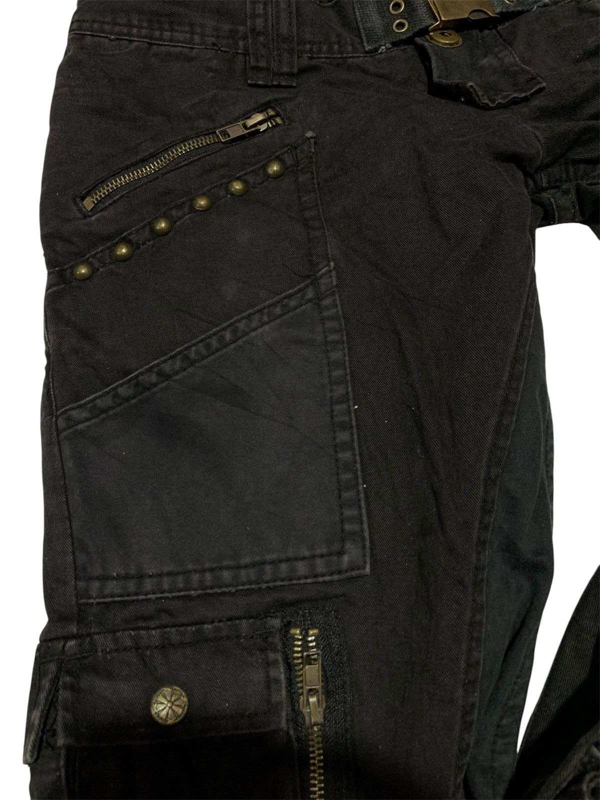 Japanese Brand 🐍 Midas Japan Double Waist Bondage Punk Gothic Pants Size US 31 - 8 Thumbnail