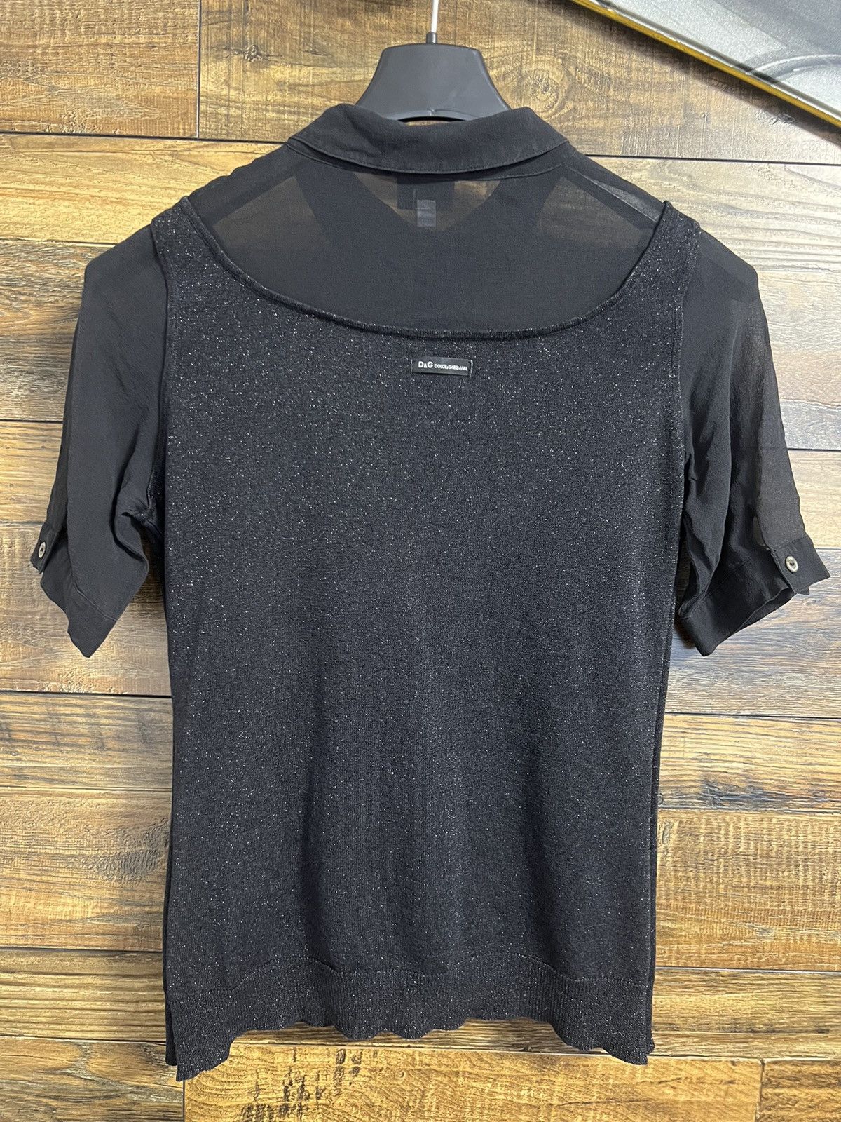 Dolce & Gabbana DOLCE & GABBANA LACE Glitter T-shirt Blouses Polo Shirt Size M / US 6-8 / IT 42-44 - 11 Thumbnail