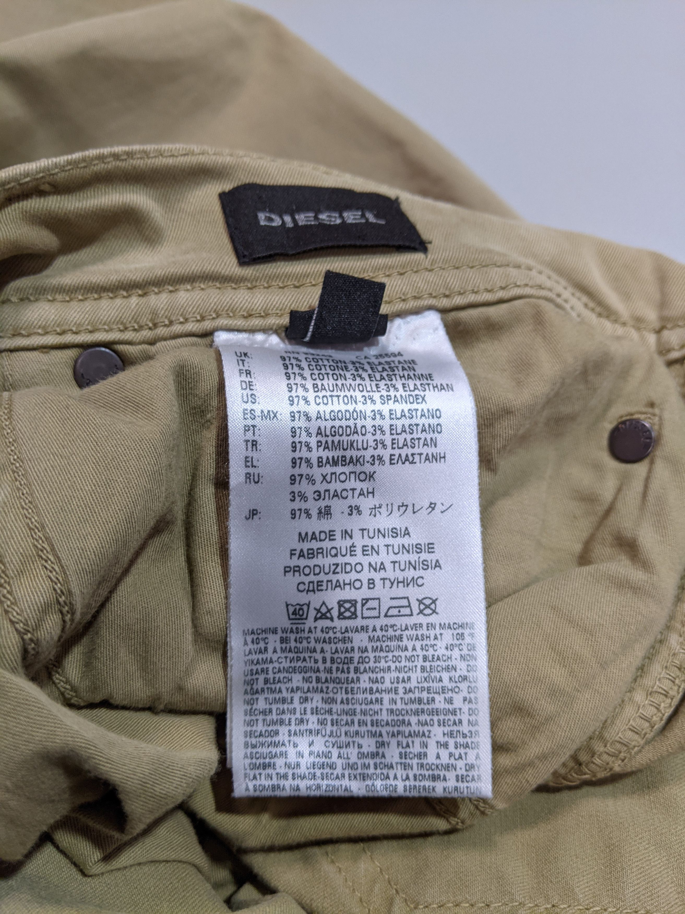 Diesel × Vintage VIntage DIESEL Mens Biege Pants W33 L33 Made in Italy Size US 33 - 10 Thumbnail