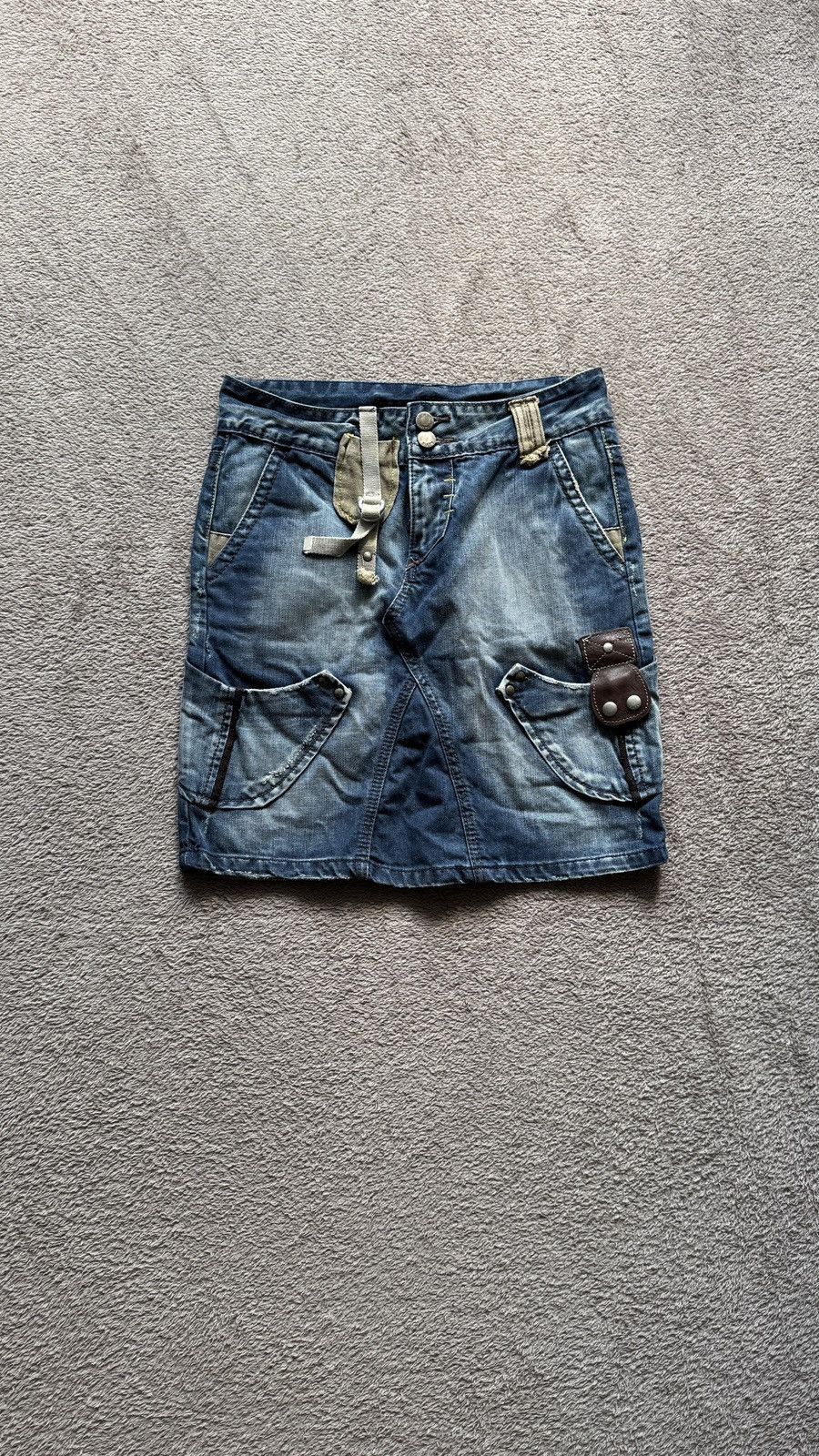 Miss Sixty Sick Y2K Miss 60 Cargo Mudwash Denim Hysteric Glamour vibe Size 25" / US 0 / IT 36 - 1 Thumbnail