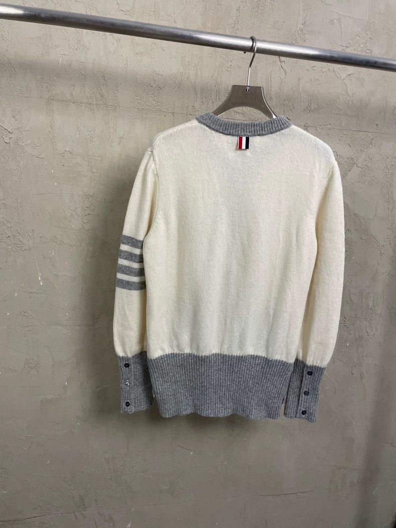 Thom Browne Thom Browne Beige grey wool sweater Size XS / US 0-2 / IT 36-38 - 2 Thumbnail