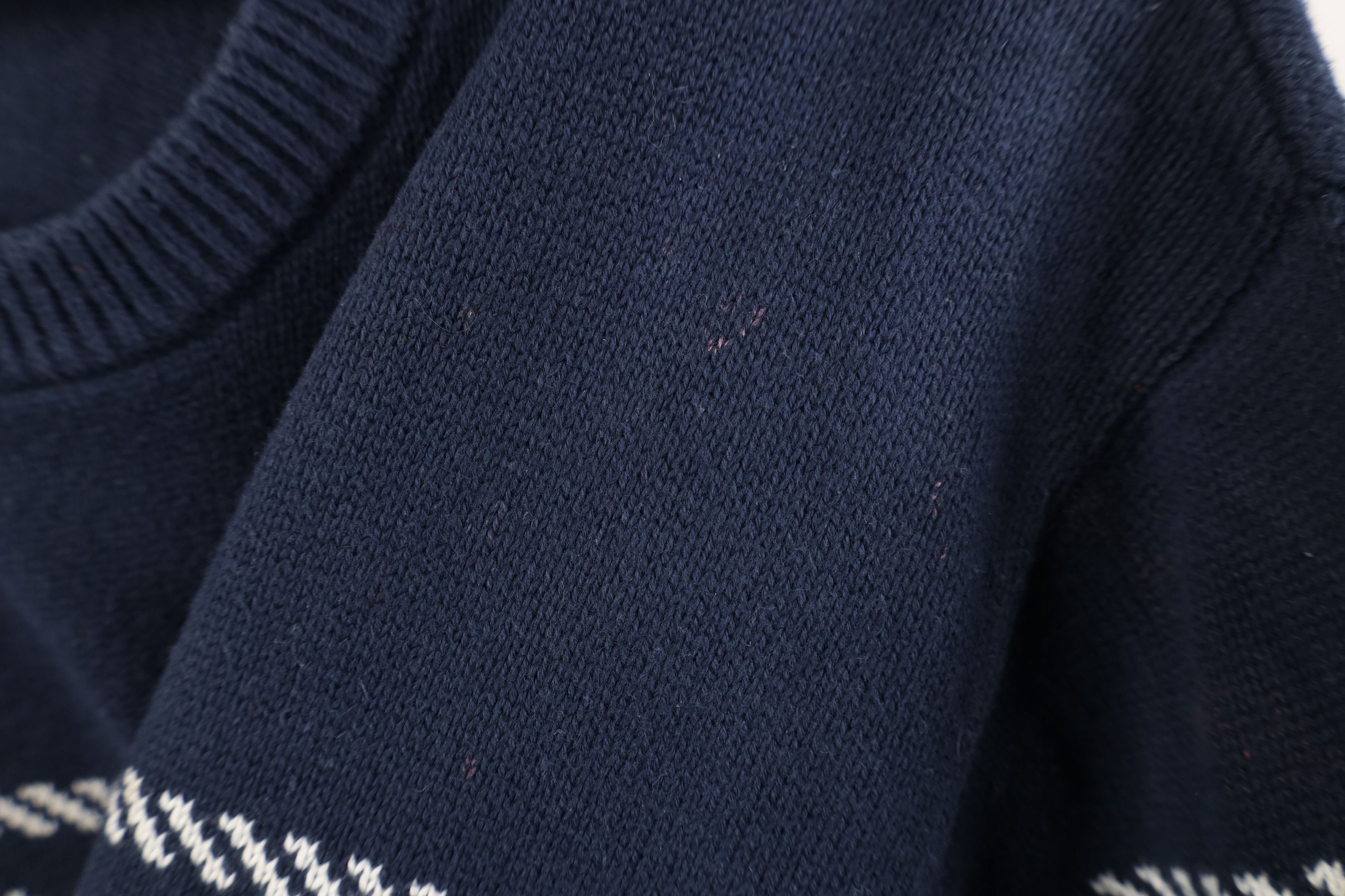 J.Crew Vintage Y2K J Crew Snowflake Fair Isle Cotton Knit Sweater Size US L / EU 52-54 / 3 - 4 Thumbnail