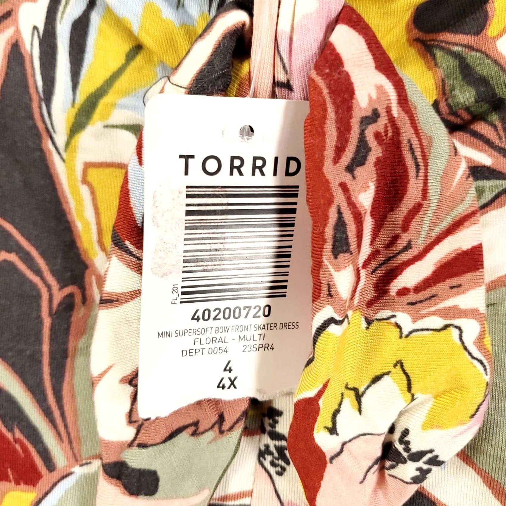 Torrid Torrid Skater Dress Womens 4X Multicolor Spaghetti Strap NWT V-Neck Sleeveless Mini Sundress Tank Dress Geometric Pattern Short Dress Size XXL / US 16-18 / IT 52-54 - 6 Thumbnail
