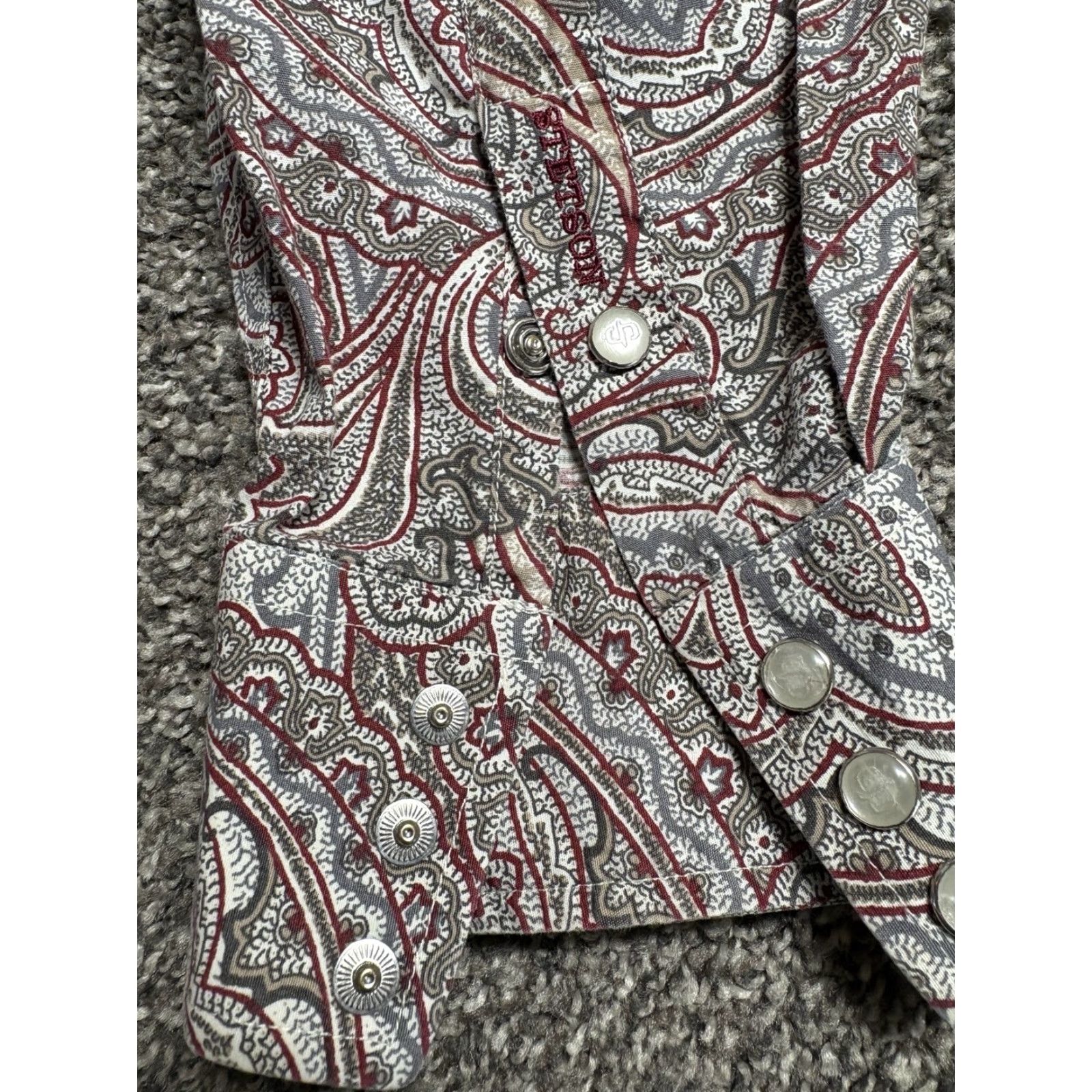 Stetson Stetson Pearl Snap Shirt Mens Medium Paisley Long Sleeve Western Size US M / EU 48-50 / 2 - 6 Thumbnail