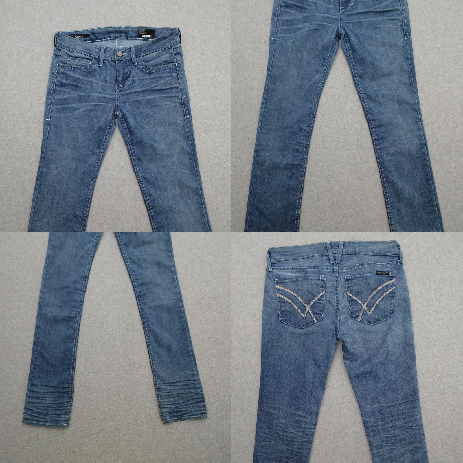 Denime William Rast Womens Jeans Straight Denim Medium Blue 27x32 Adult 27 Straight Denim Jeans Womens 27x32 Size ONE SIZE - 9 Thumbnail