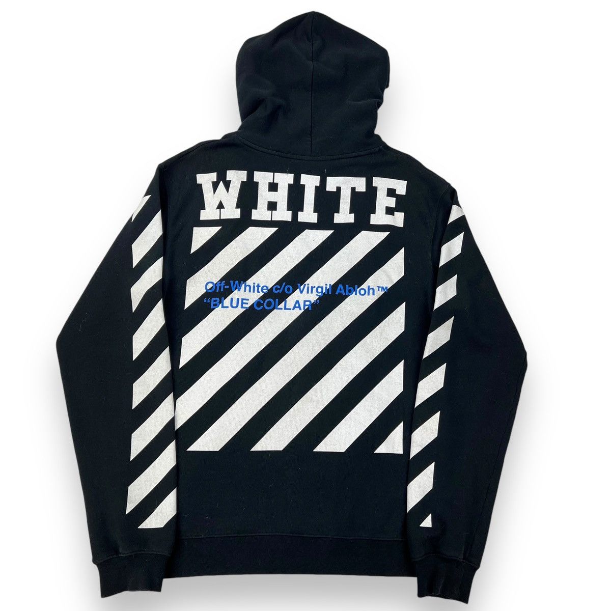 Off-White Off-White Blue Collar Diagonal Hoodie Size US M / EU 48-50 / 2 - 3 Thumbnail
