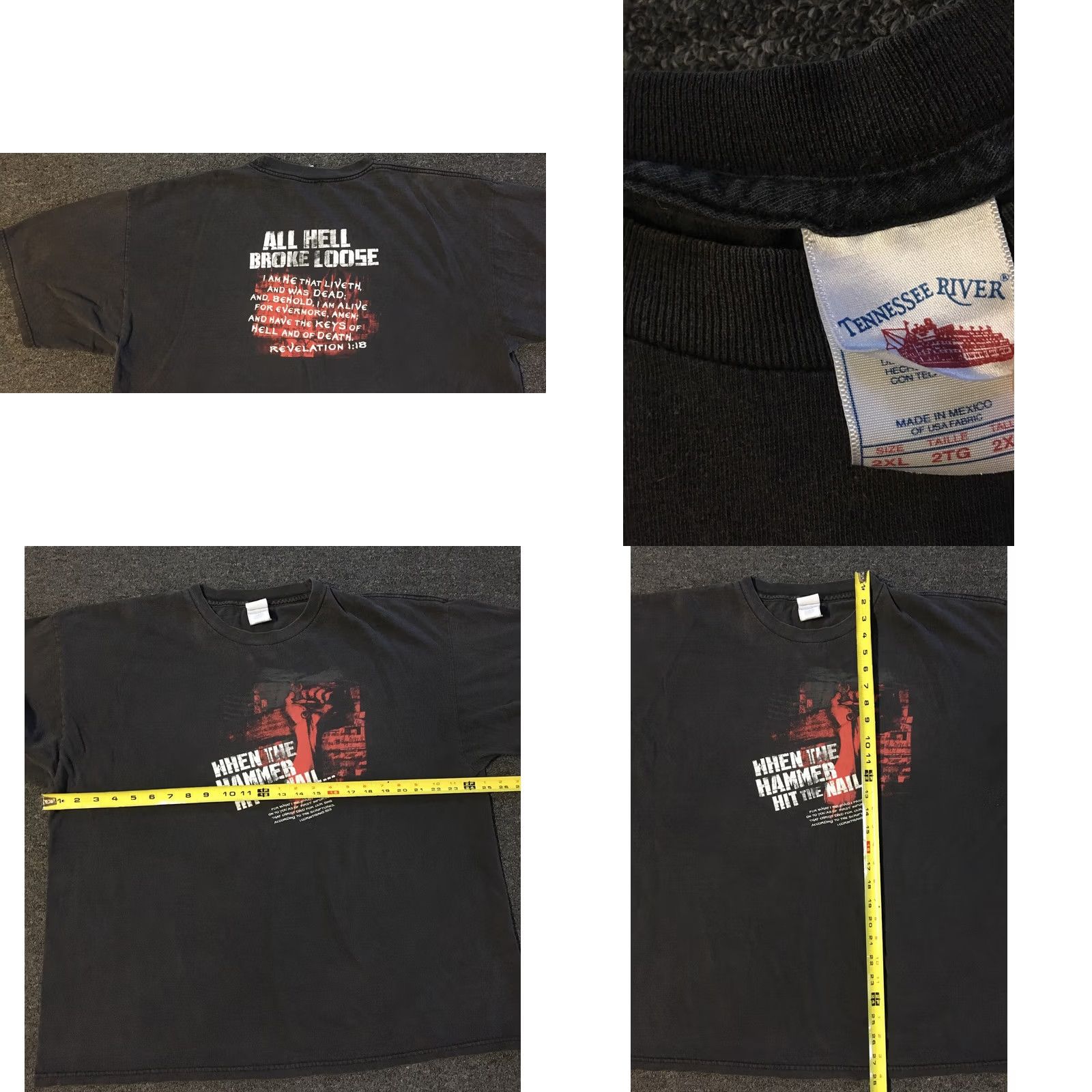 Vintage VINTAGE 90s Jesus Shirt XXL Black Short Sleeve Men Grunge Biker Religion Christianity Funny Rock USA Size US XXL / EU 58 / 5 - 8 Thumbnail