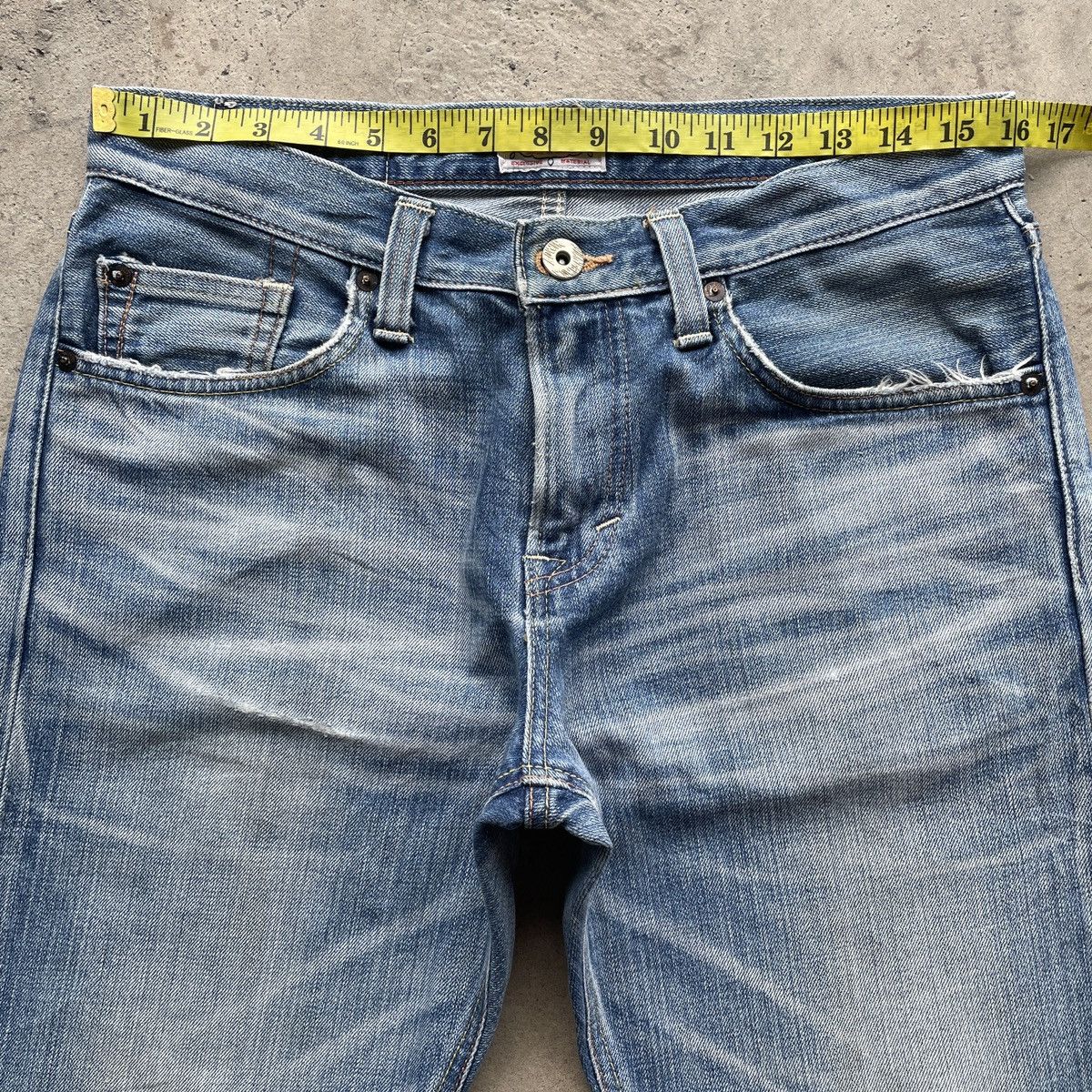 Edwin × Japanese Brand × Jean Vintage Edwin Made In Japan Jeans Faded Distressed Pants Size US 32 / EU 48 - 5 Thumbnail
