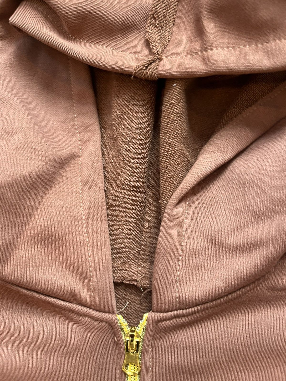 Other Brown Reconstructed Loose Fit Gold Zipper Long Sleeve Hoodie Size US L / EU 52-54 / 3 - 3 Thumbnail