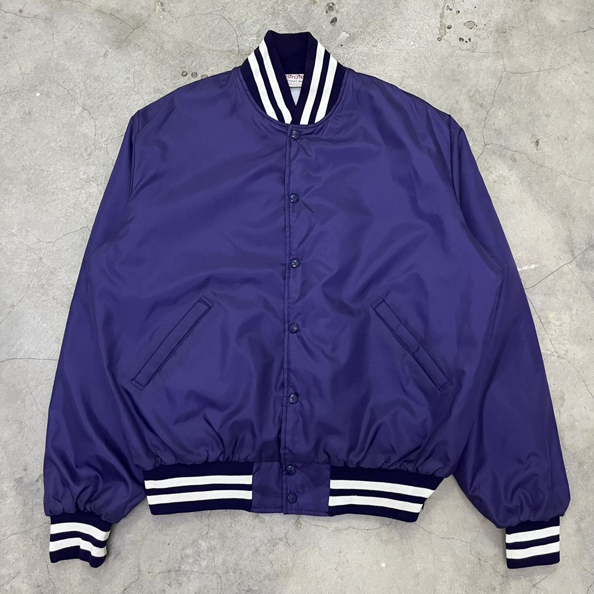 Vintage Vtg Northwestern Satin Bomber Jacket Size US L / EU 52-54 / 3 - 3 Thumbnail