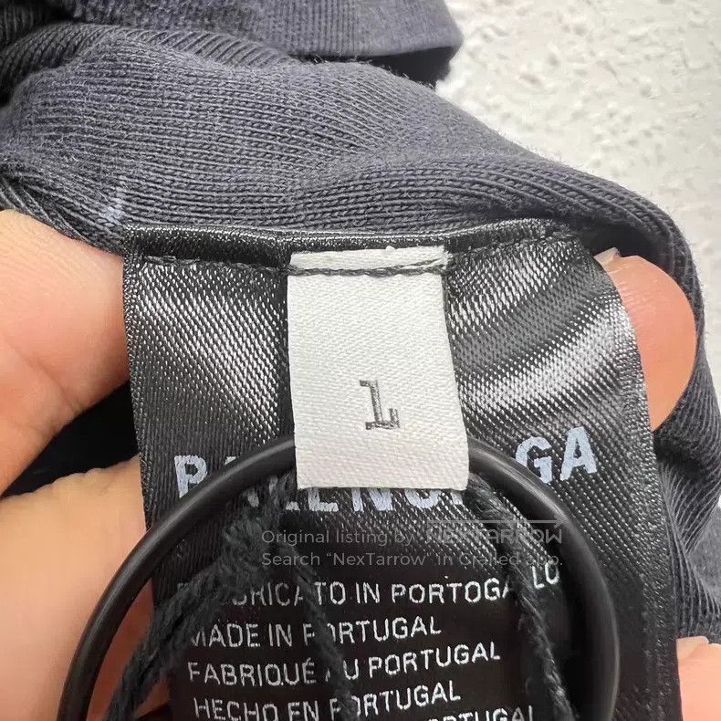 Balenciaga Balenciaga Black washed diamond 'See Now Buy Now' short-sl Size US S / EU 44-46 / 1 - 5 Thumbnail