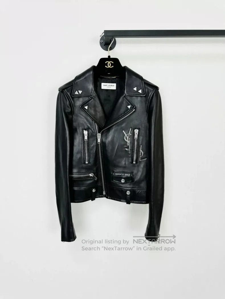 Saint Laurent Paris Saint Laurent Leather Biker Jacket. Size US S / EU 44-46 / 1 - 1 Thumbnail