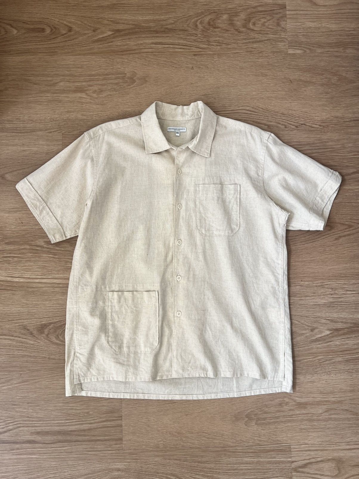 Engineered Garments Engineered Garments Camp Shirt Natural CL Sheeting XS Small Size US S / EU 44-46 / 1 - 1 Thumbnail