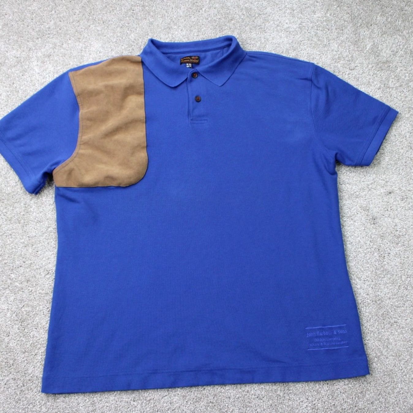 Barbour Barbour Polo Shirt Mens XL Blue 100% Cotton Short Sleeve Pullover Polo Barbour Classic Preppy Casual Golf Walking Shirt Size US XL / EU 56 / 4 - 2 Thumbnail