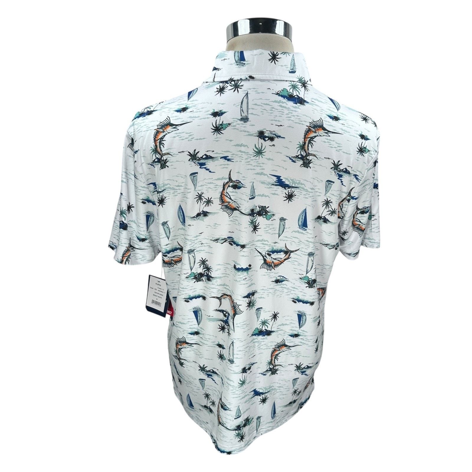 Chaps Chaps Polo Shirt Men’s Medium White Marlin Fish AOP New Size US M / EU 48-50 / 2 - 5 Thumbnail