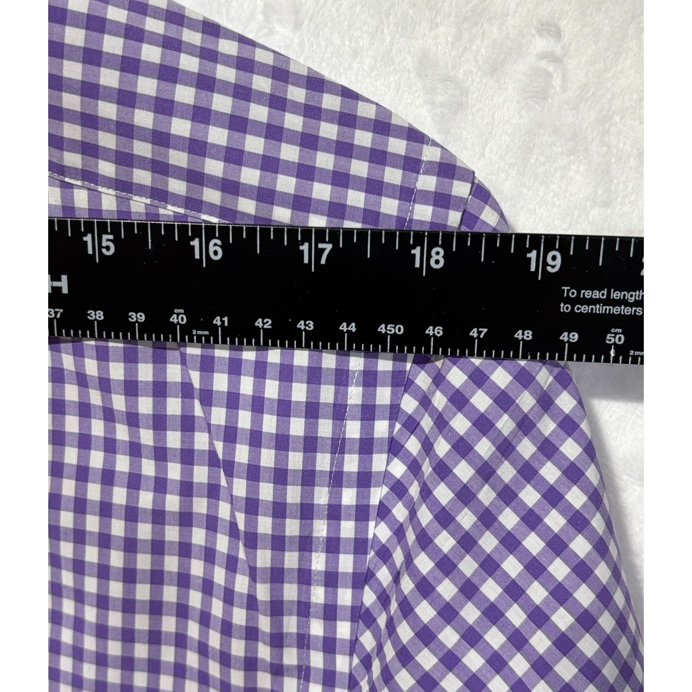 Ralph Lauren RALPH LAUREN Men’s Purple-White Check Casual Dress Shirt | L Size US L / EU 52-54 / 3 - 7 Thumbnail