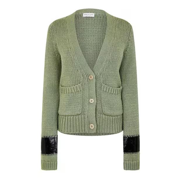 Dries Van Noten o1g2r1mq1024 Cardigan in Mint Green Size XS / US 0-2 / IT 36-38 - 1 Thumbnail
