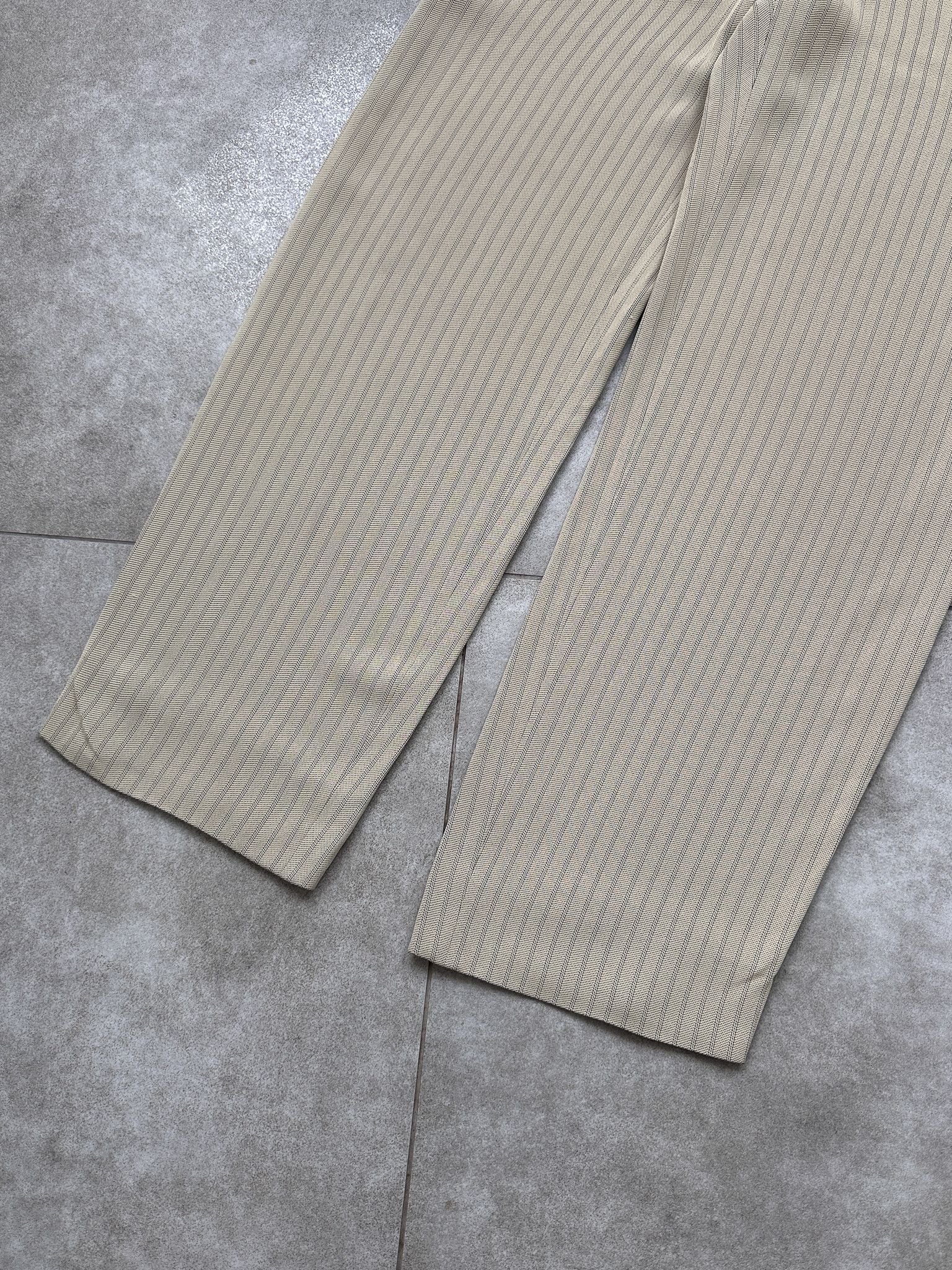 Max Mara Max Mara Beige Striped Dress Pants Trousers Size 34" / US 12 / IT 48 - 8 Thumbnail