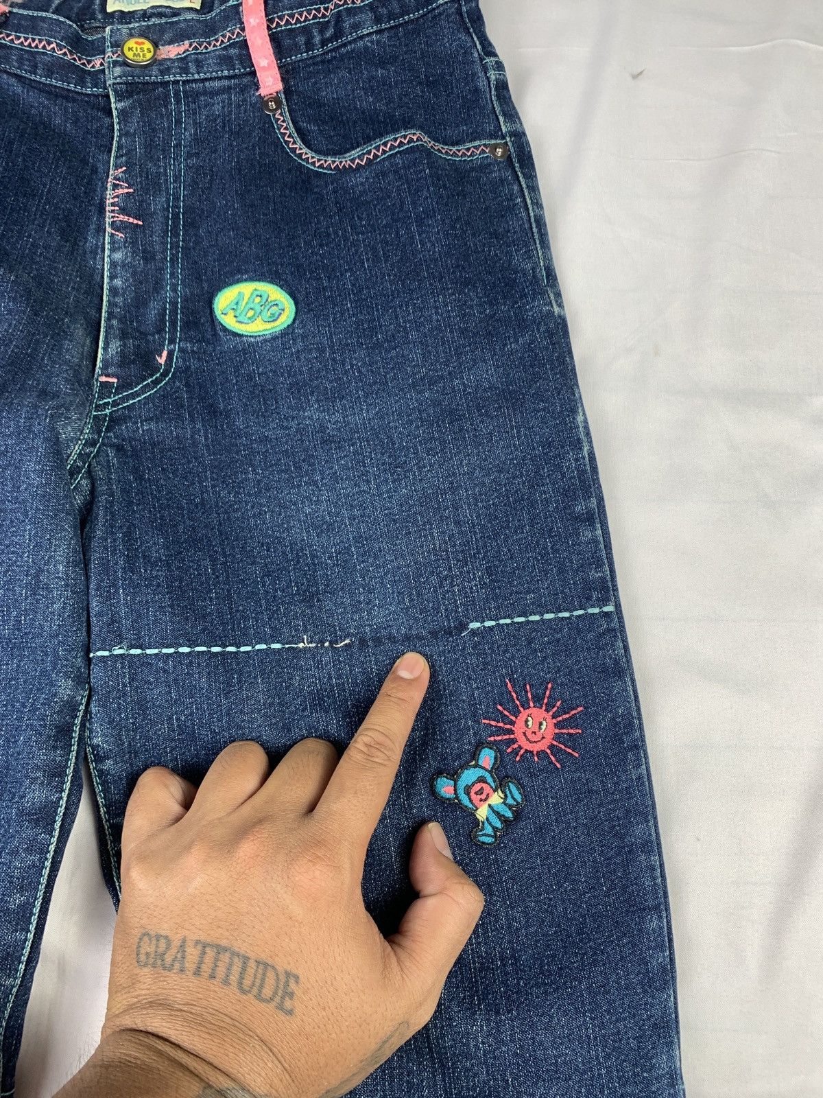 Angel Blue 2000s Angel Blue Japan Patch Cute Pop Embroidered Pants Size 28" / US 6 / IT 42 - 17 Thumbnail