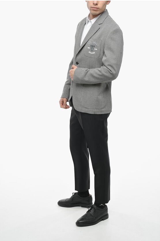 og1mm0524 Half Lined Blazer in Black/White
