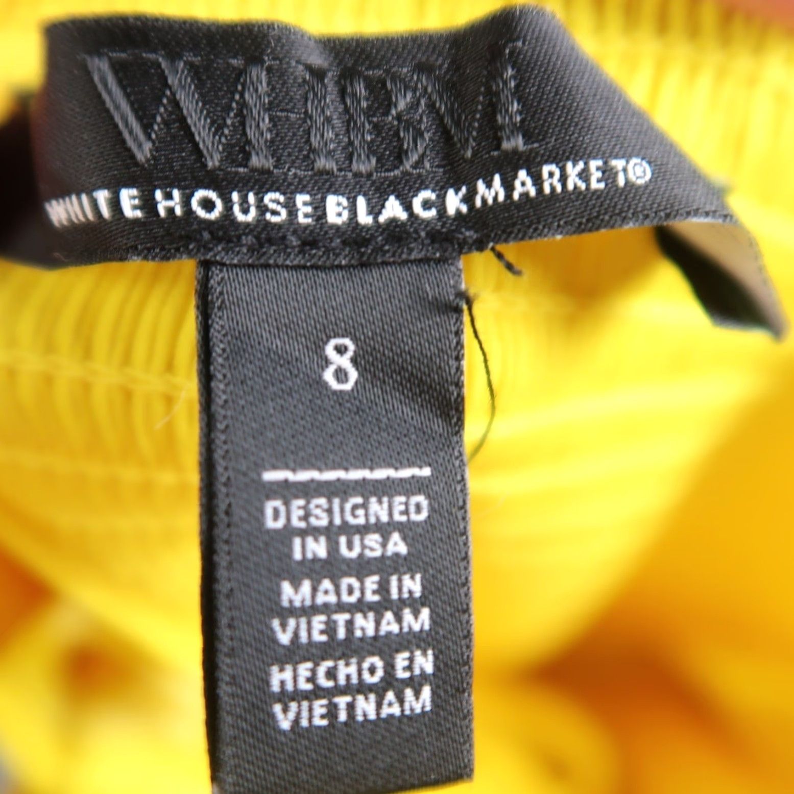 White House Black Market VINTAGE White House Black Market Yellow Strapless Pleated Tie Waist Midi Dress 8 Womens Midi Dress Sundress Party Cocktail Halter Oblong fits? No Size M / US 6-8 / IT 42-44 - 6 Thumbnail