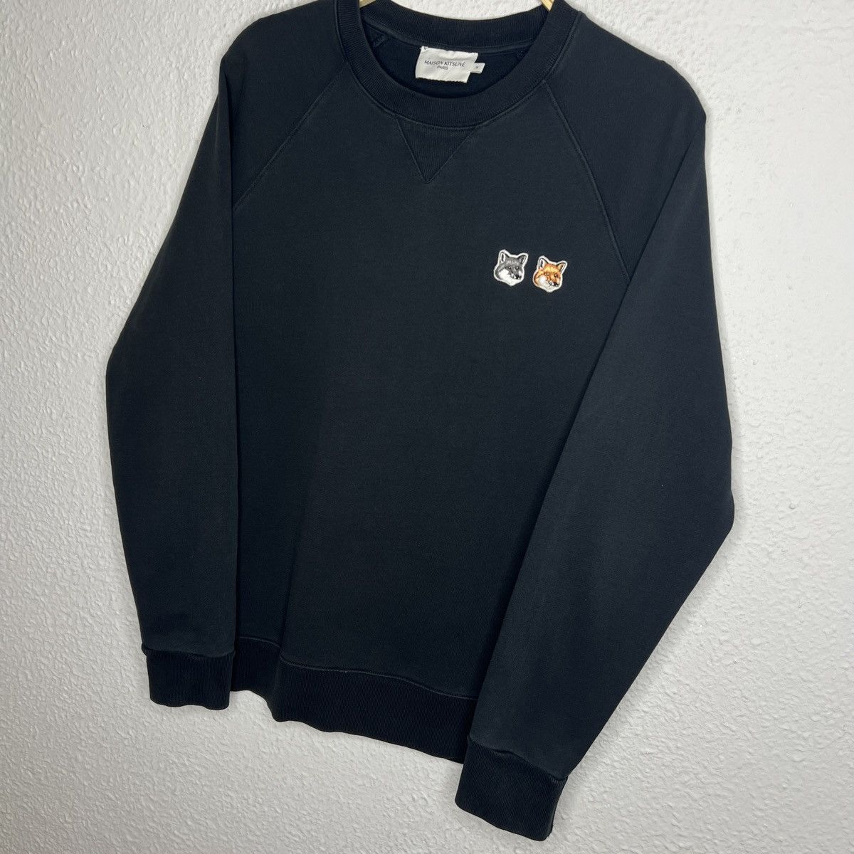 Maison Kitsune MAISON KITSUNE LOGO HEAD FOX SWEATSHIRT CREWNECK BLACK Size US M / EU 48-50 / 2 - 3 Thumbnail