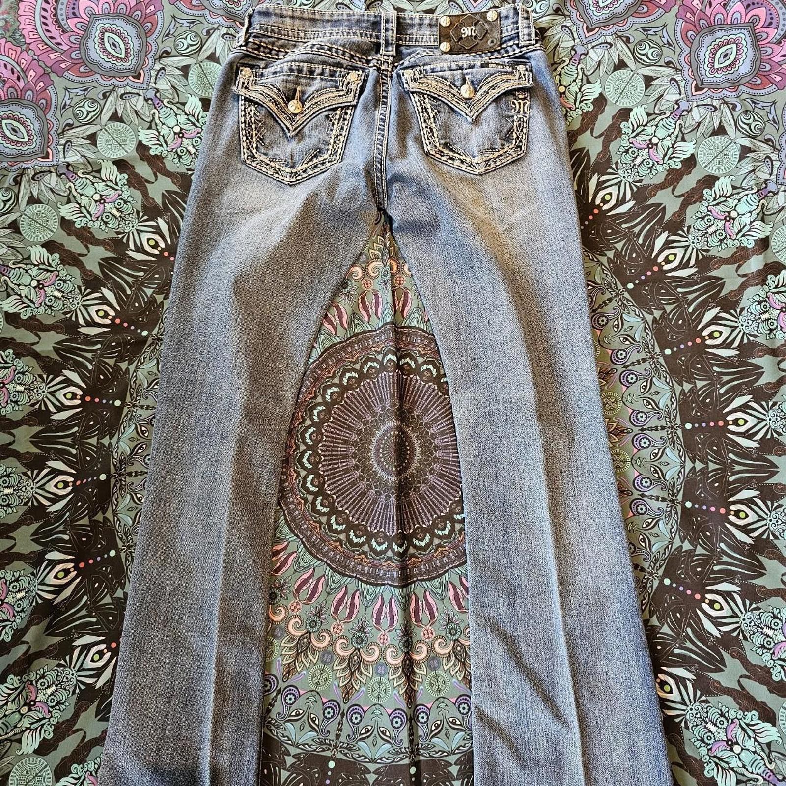 Designer Miss Me Women's Boot Cut Blue Jeans Size 30" / US 8 / IT 44 - 6 Thumbnail