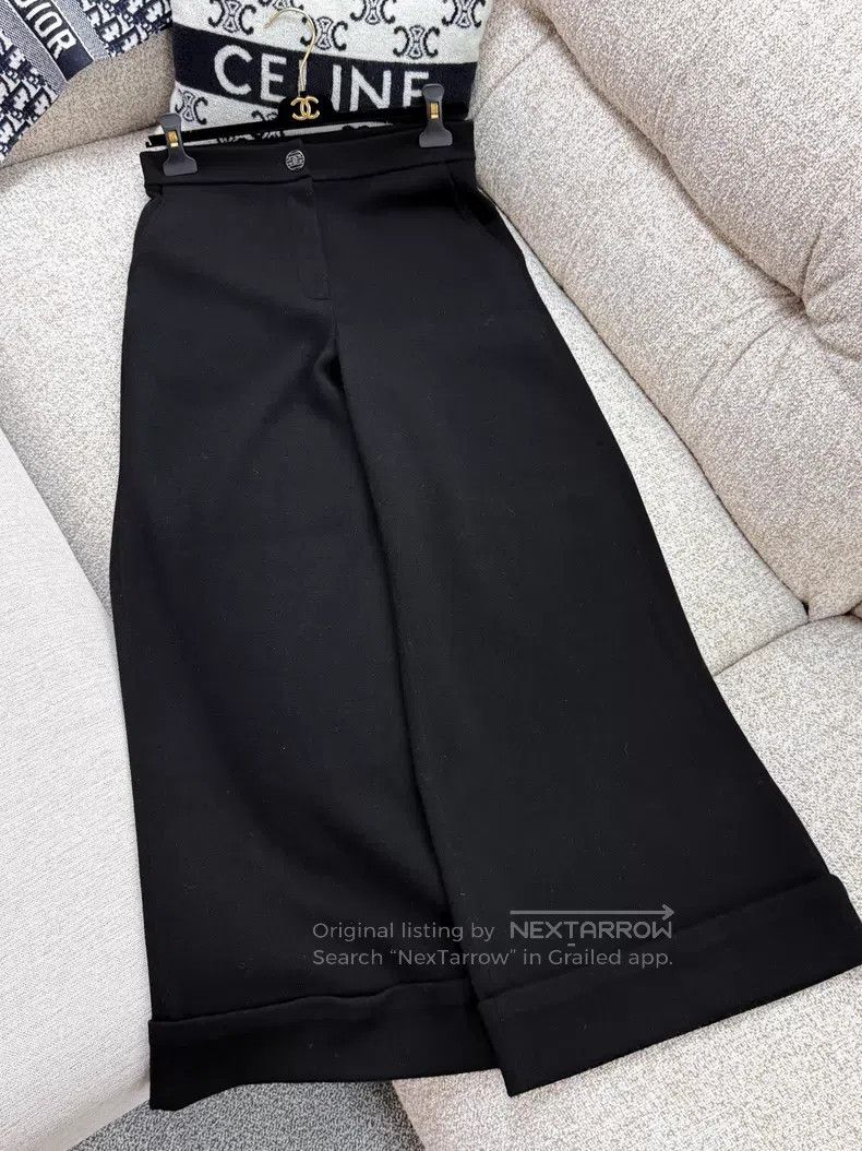 Chanel Chanel Knitted wide-leg trousers Size 25" / US 0 / IT 36 - 3 Thumbnail