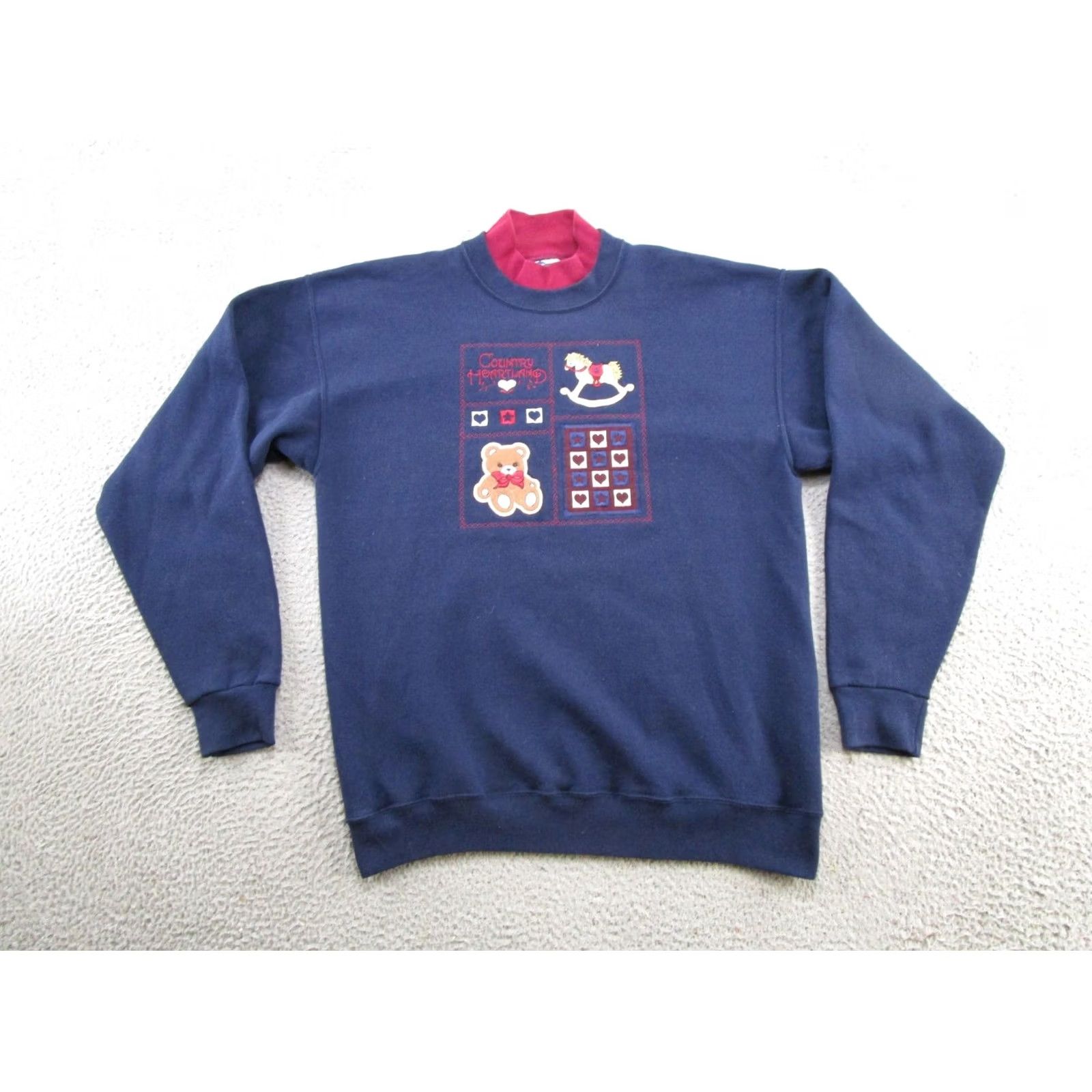 Doublet VTG 90s Country Heartland Graphic Double Collar Sweatshirt SZ L Grandma USA Made Size L / US 10 / IT 46 - 2 Thumbnail