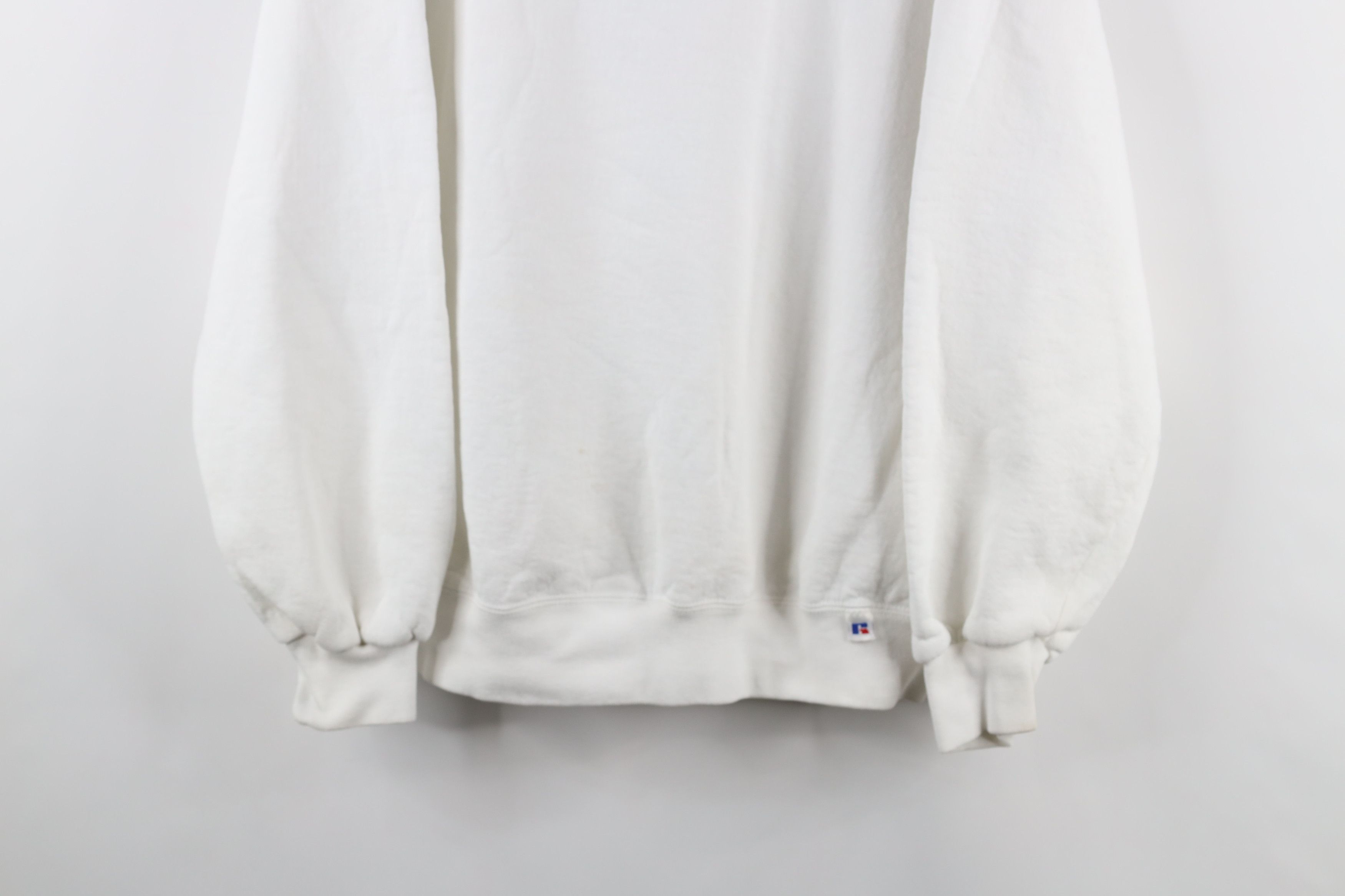 Russell Athletic × Vintage Vintage 90s Russell Athletic Crewneck Sweatshirt White USA Size ONE SIZE - 3 Thumbnail