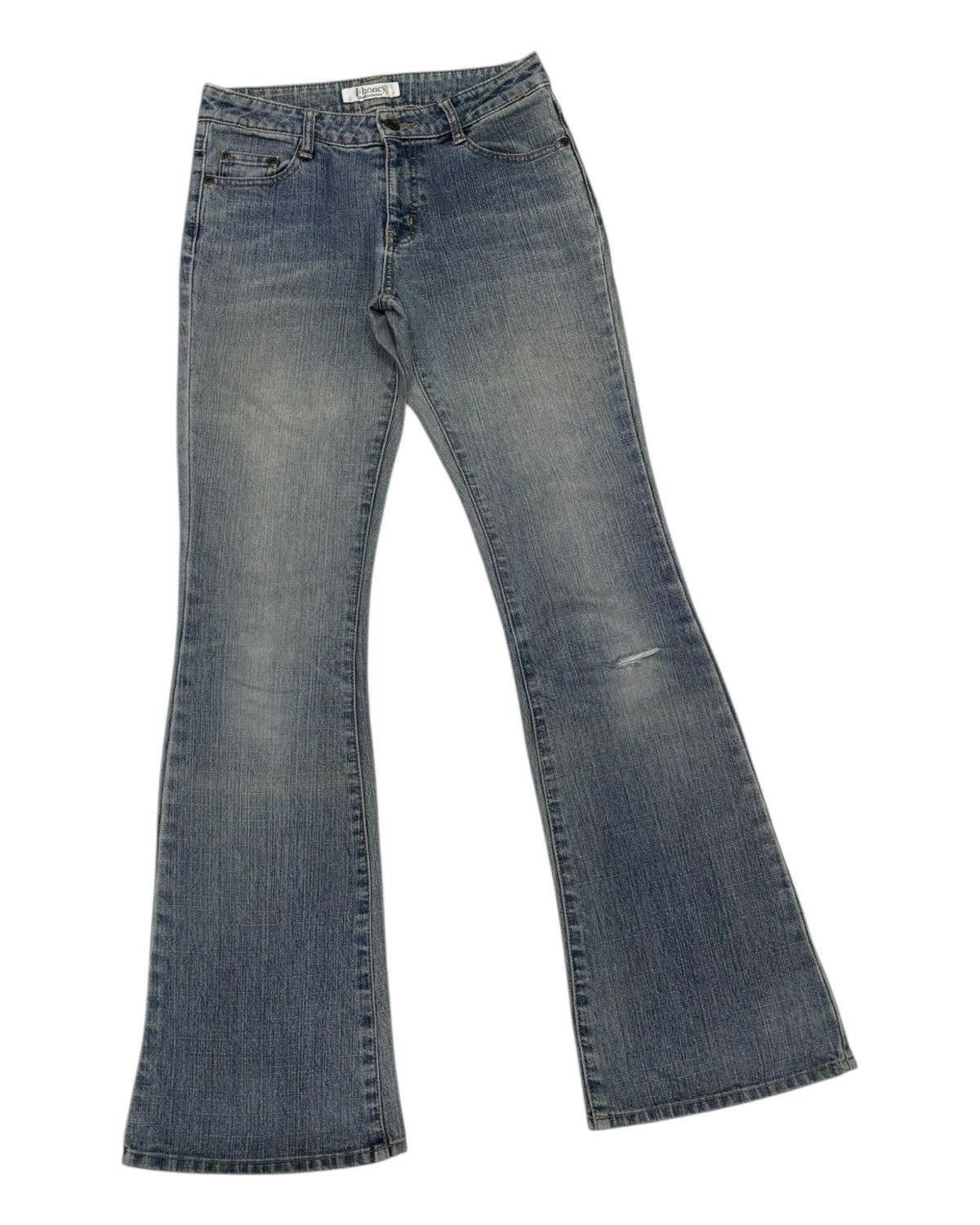 If Six Was Nine × Japanese Brand Vintage Flare Jeans Japanese J-Honey Faded Distress Jean Size 28" / US 6 / IT 42 - 3 Thumbnail