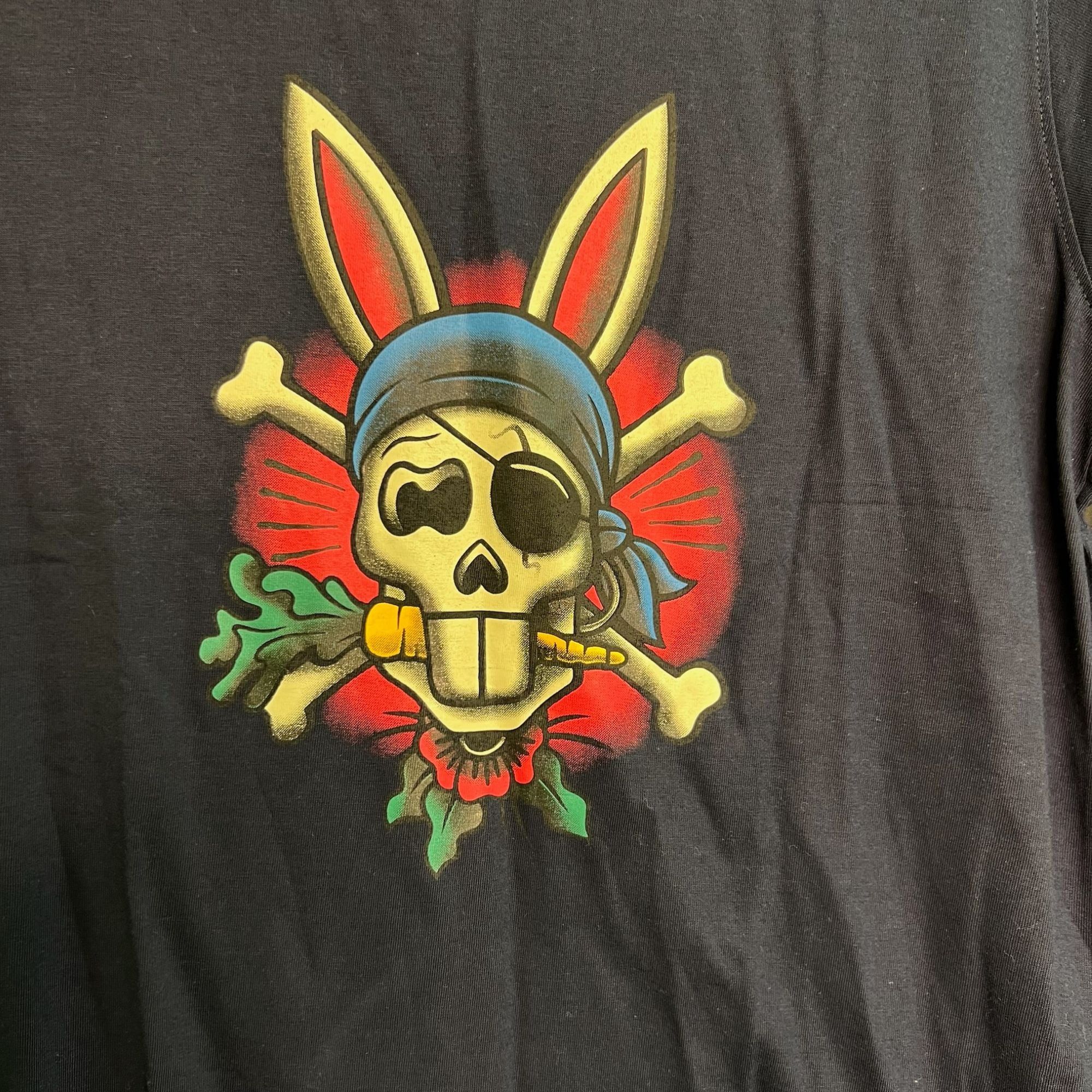 Psycho Bunny Psycho Bunny Mens Marlo Bunny Graphic Tee Black 100% Pima Co Size US L / EU 52-54 / 3 - 4 Thumbnail