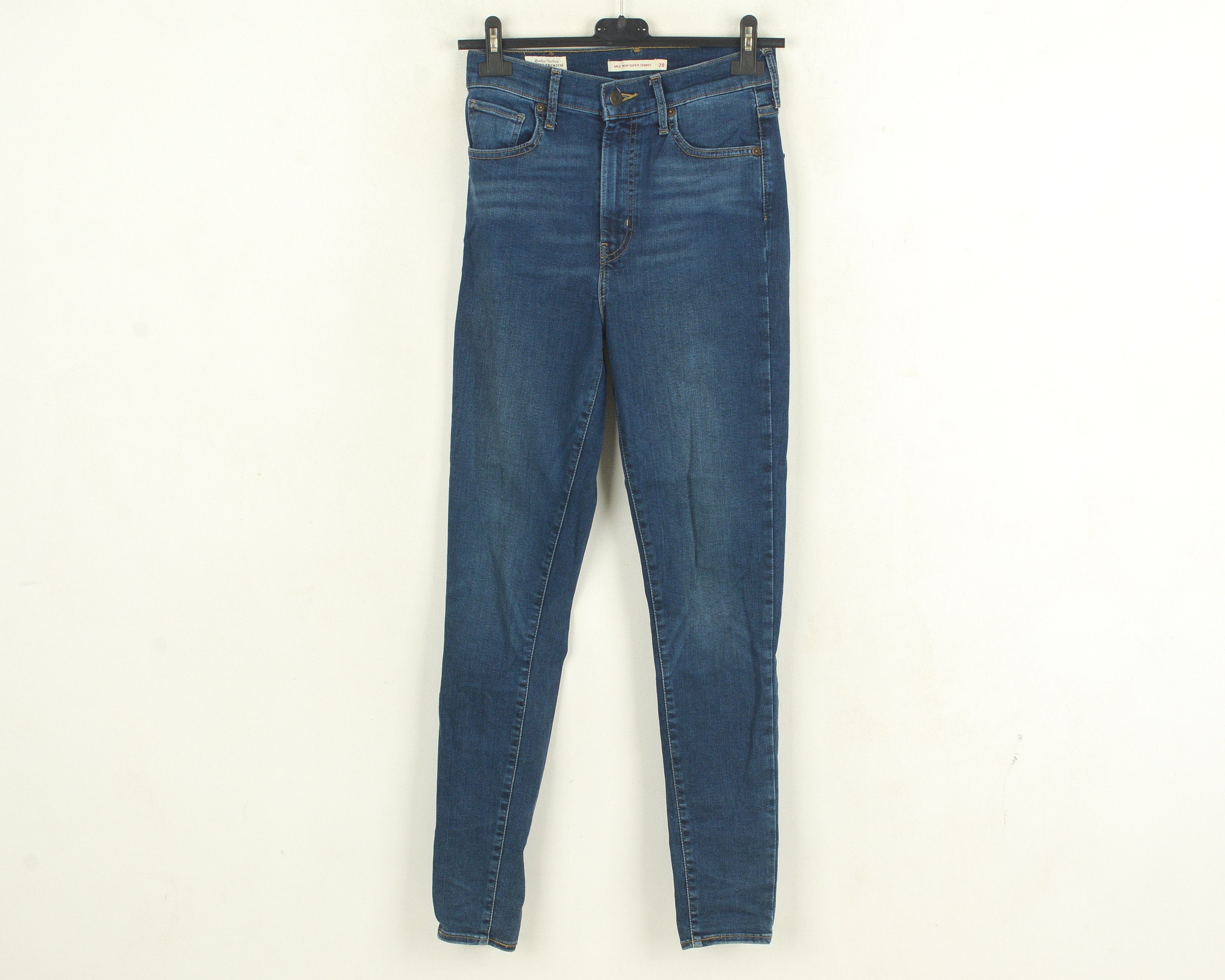 Levi's Big E Mile High Super Skinny Women W28 L30 Jeans Trousers Size 28" / US 6 / IT 42 - 1 Thumbnail