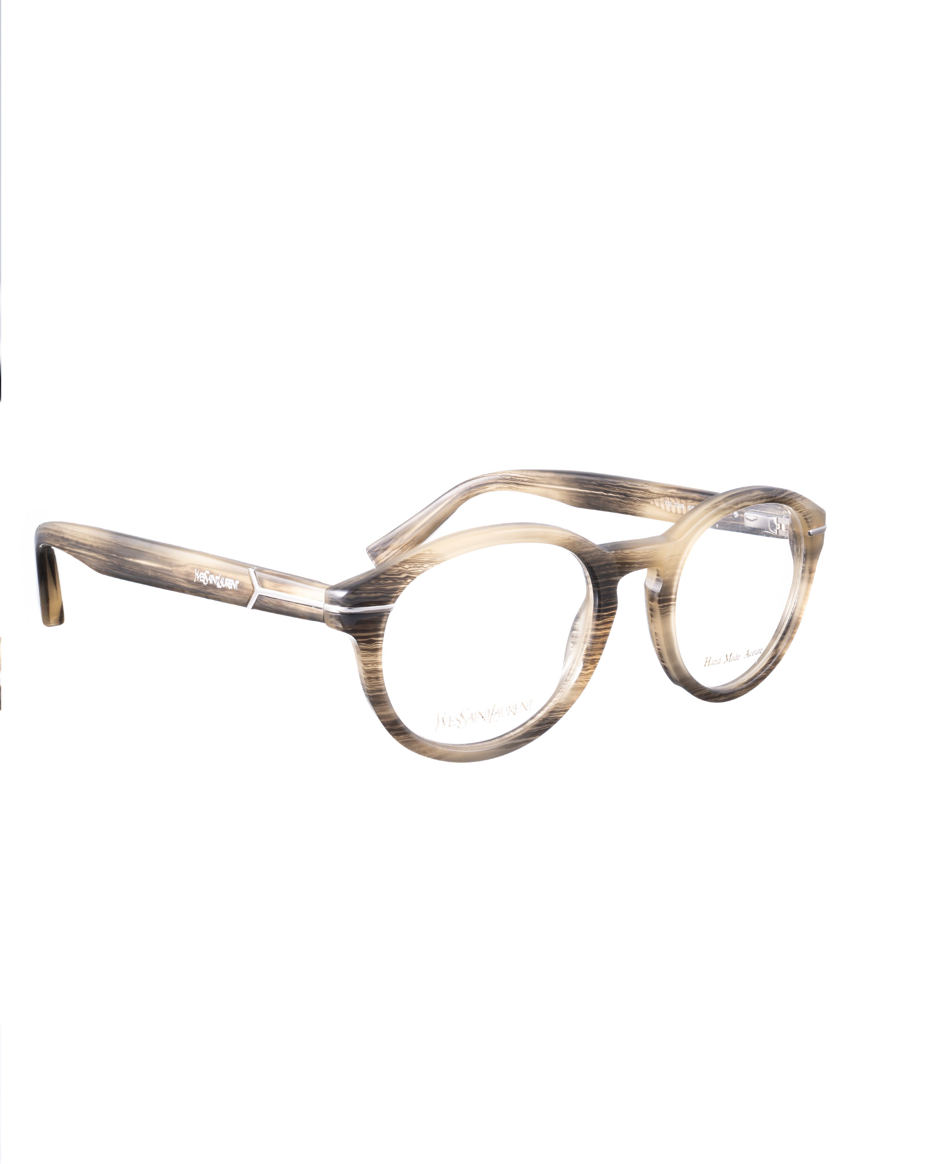 Yves Saint Laurent Yves Saint Laurent 00s Grey and Beige Classic Glasses Size ONE SIZE - 1 Thumbnail
