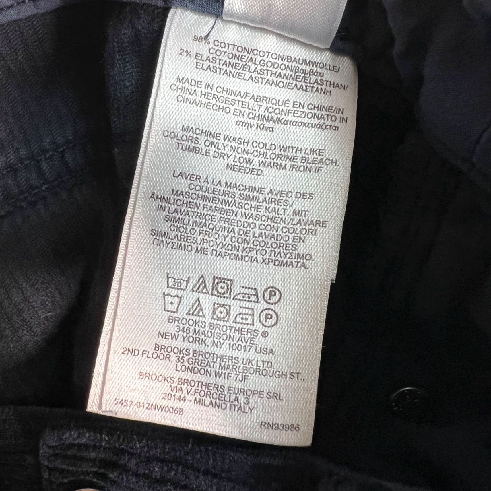 Brooks Brothers Brooks Brothers Womens Pants Blue Corduroy Flat Front Tapered Leg Inseam 28 in Size 4 Casual Business Womens Size 27" / US 4 / IT 40 - 5 Thumbnail