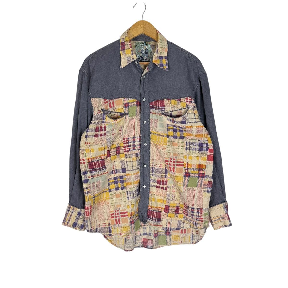 Nigel Cabourn 🌟NIGEL CABOURN PATHCWORK WESTERN SHIRTS Size US M / EU 48-50 / 2 - 2 Thumbnail