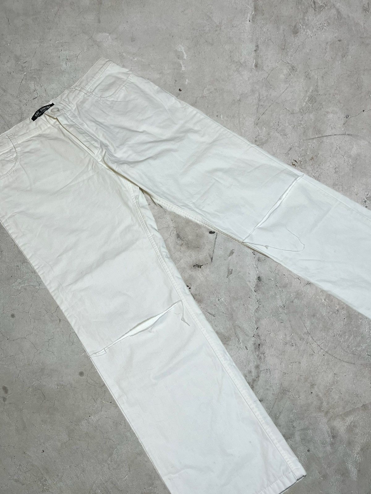 Raf Simons SS/02 Raf Simons Runway White Slit Pants Size US 32 / EU 48 - 6 Thumbnail