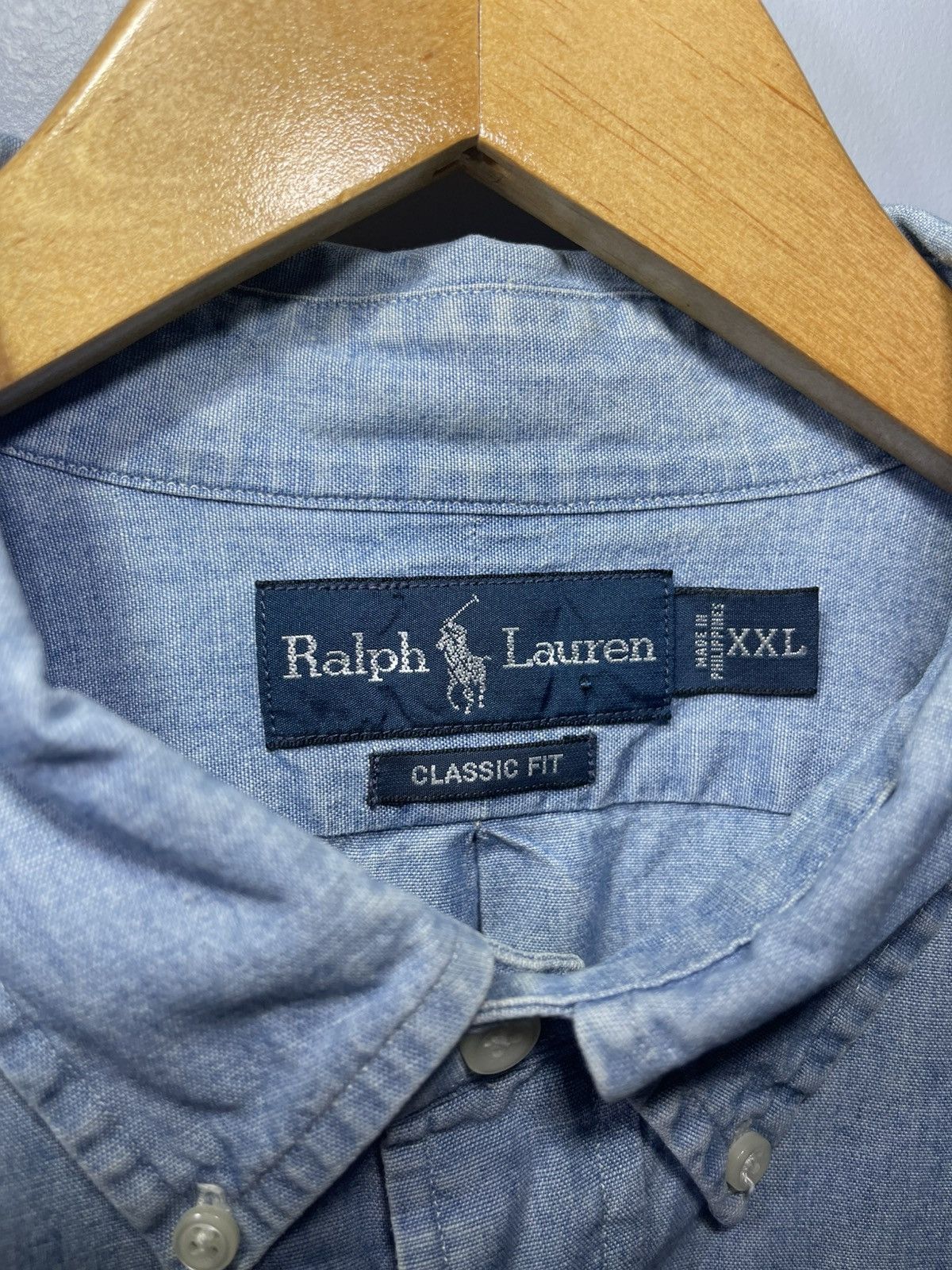 Polo Ralph Lauren Polo Ralph Lauren Men’s Denim Chambray Sz XXL Classic Fit Size US XXL / EU 58 / 5 - 3 Thumbnail